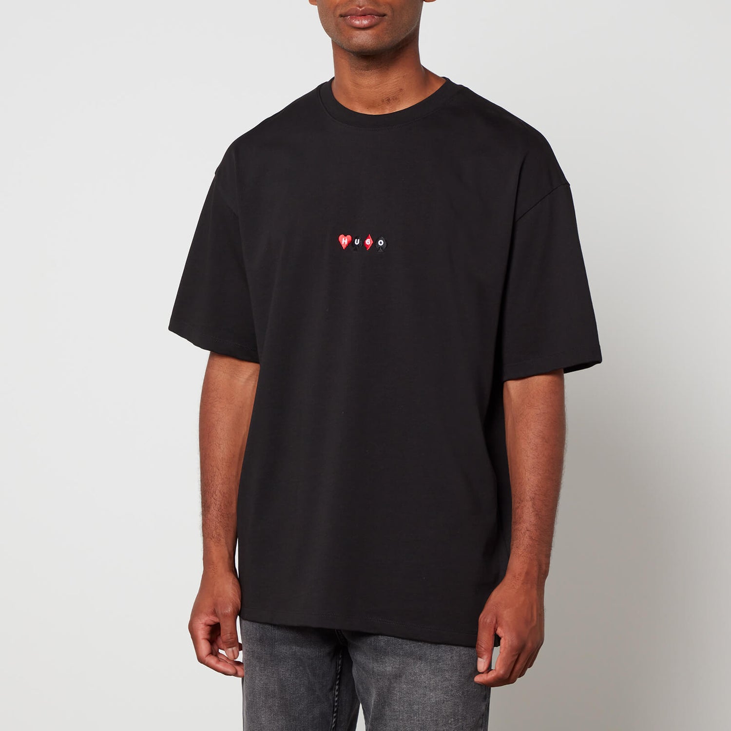 HUGO Dorki Card Suit Cotton-Jersey T-Shirt