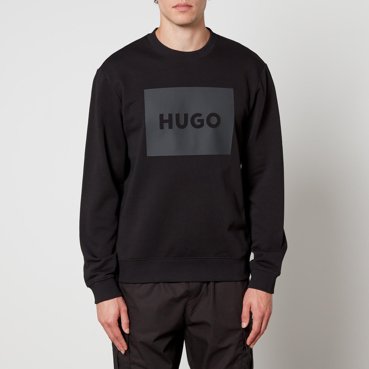 HUGO Duragol222 Logo-Print Cotton-Jersey Sweatshirt - XL