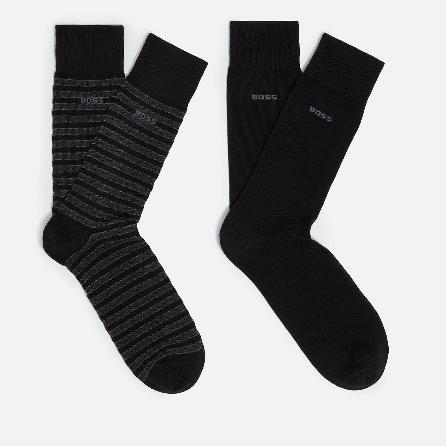 BOSS Bodywear Two-Pack RS Striped Cotton-Blend Socks
