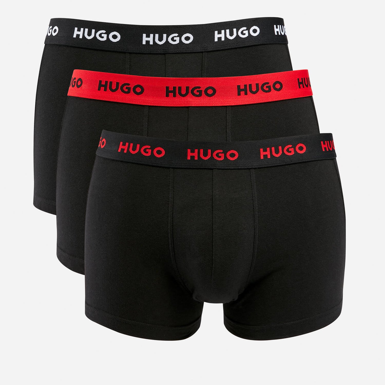 HUGO Bodywear Three-Pack Cotton-Blend Boxer Trunks
