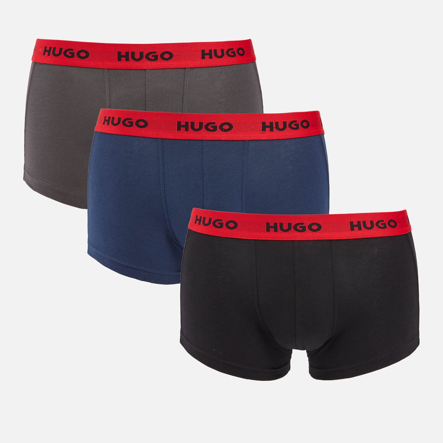 HUGO Bodywear Three-Pack Stretch-Cotton Boxer Trunks - S