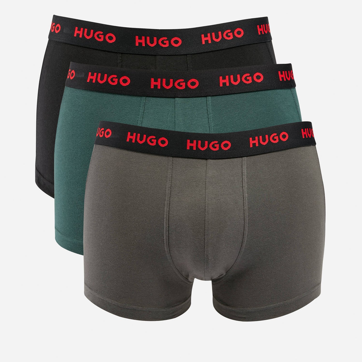 HUGO Bodywear Three-Pack Cotton-Blend Boxer Trunks - L