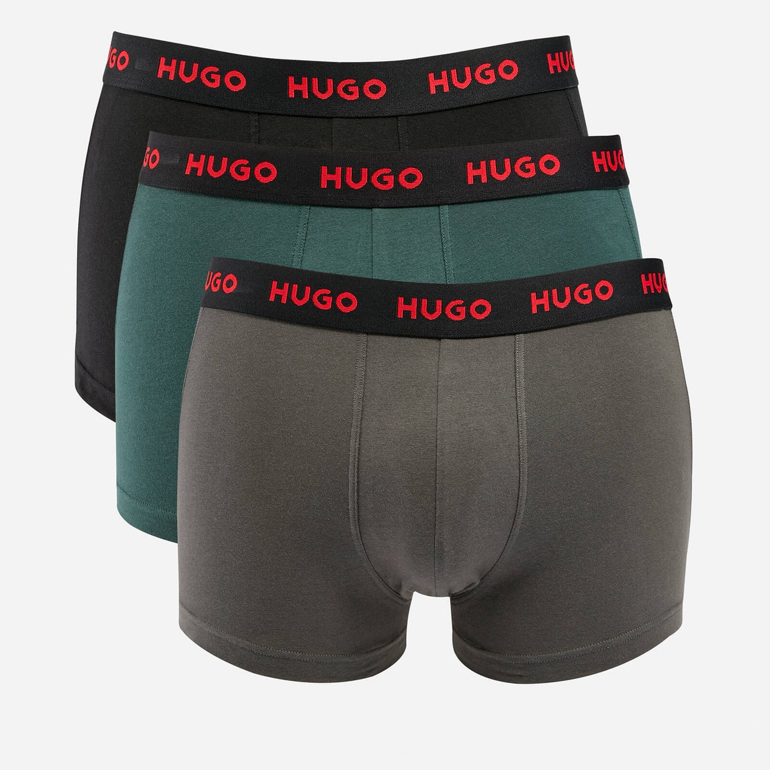 HUGO Bodywear Three-Pack Cotton-Blend Boxer Trunks - S