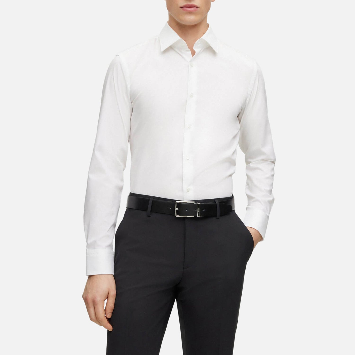 BOSS Black H-HANK-kent-C1-214 Cotton-Blend Shirt - 38"/S