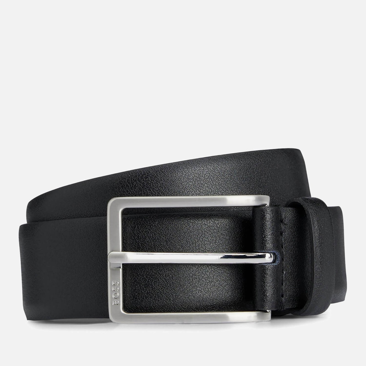 Boss Black Erman Silver Hardware Leather Belt