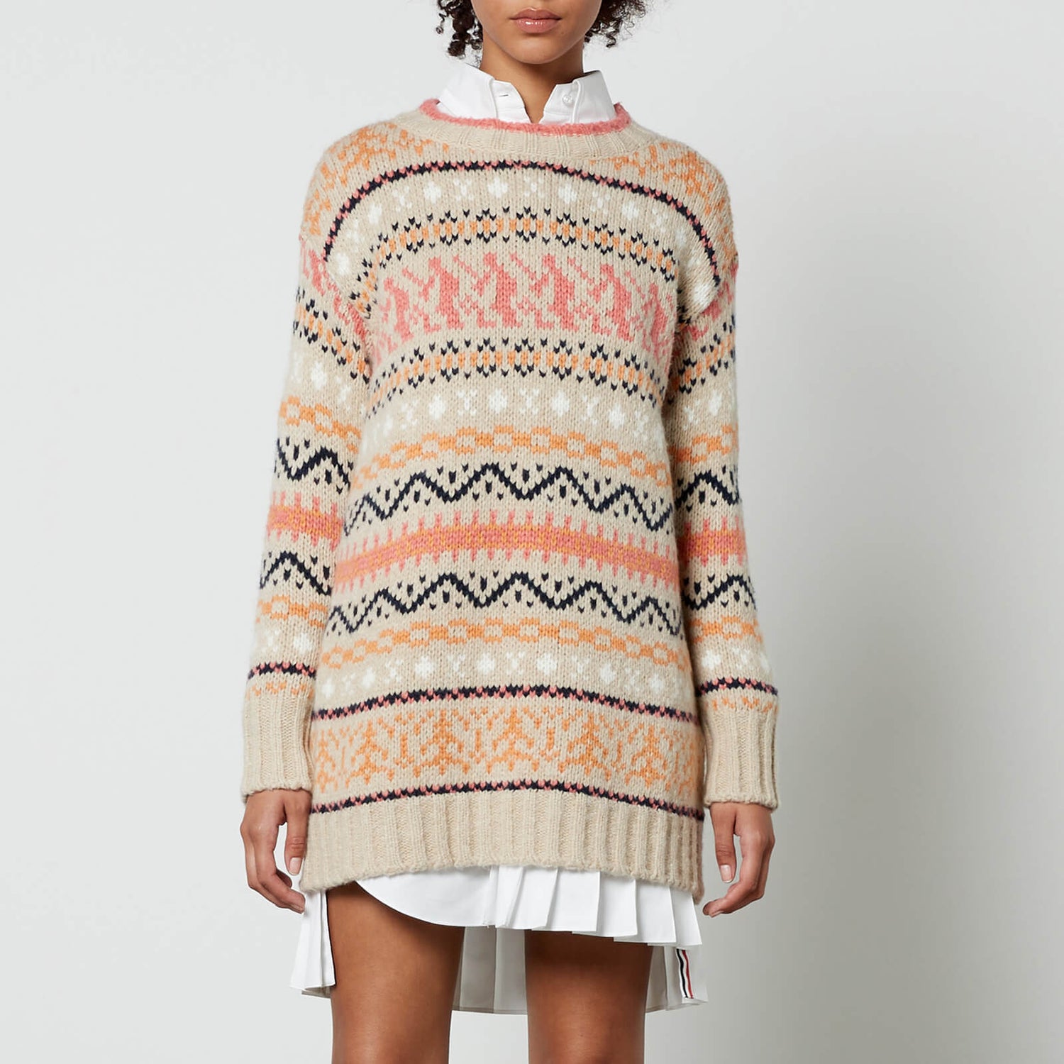 MAX&Co. Ribes Intarsia-Knit Mini Dress - S