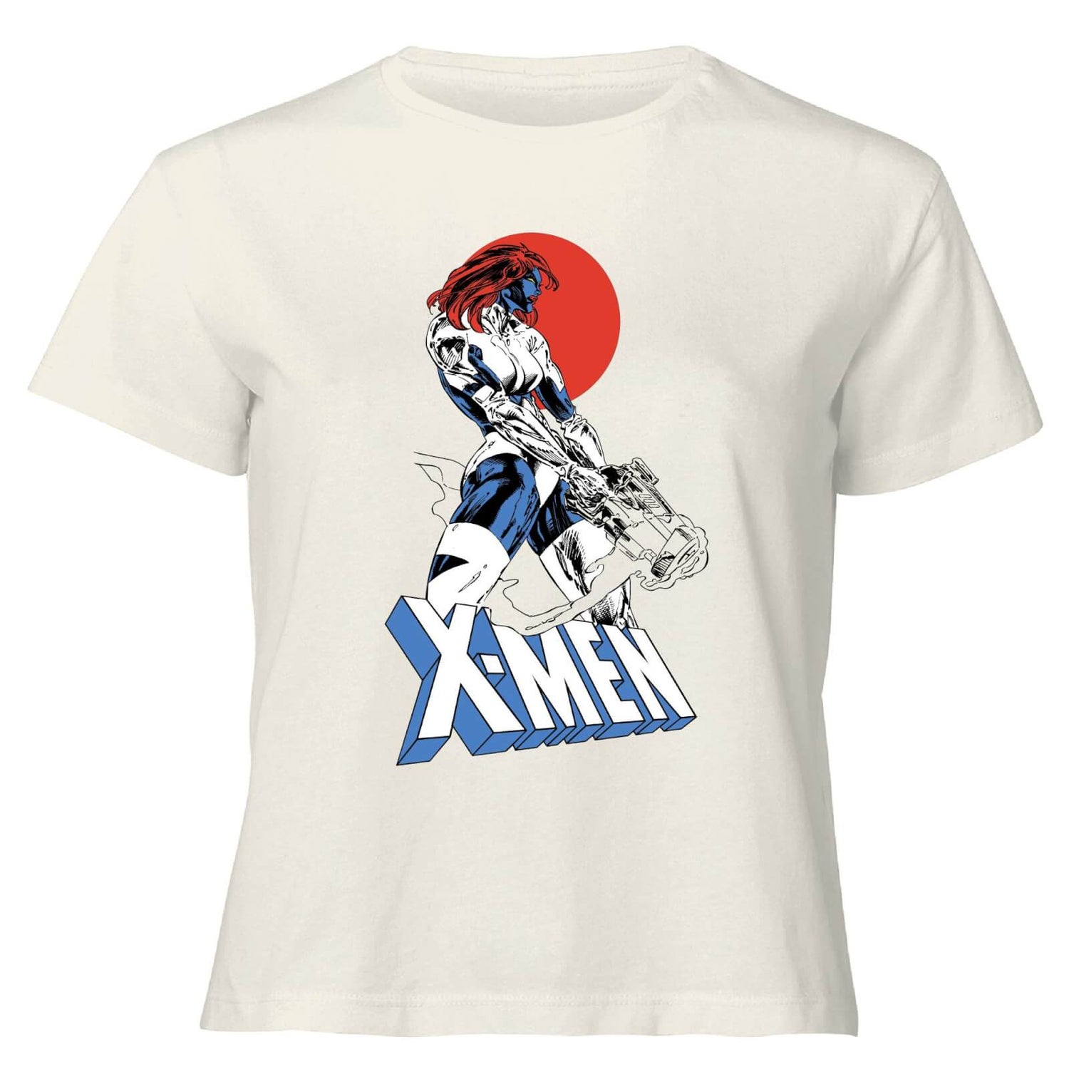 X-Men Mystique  Women's Cropped T-Shirt - Cream
