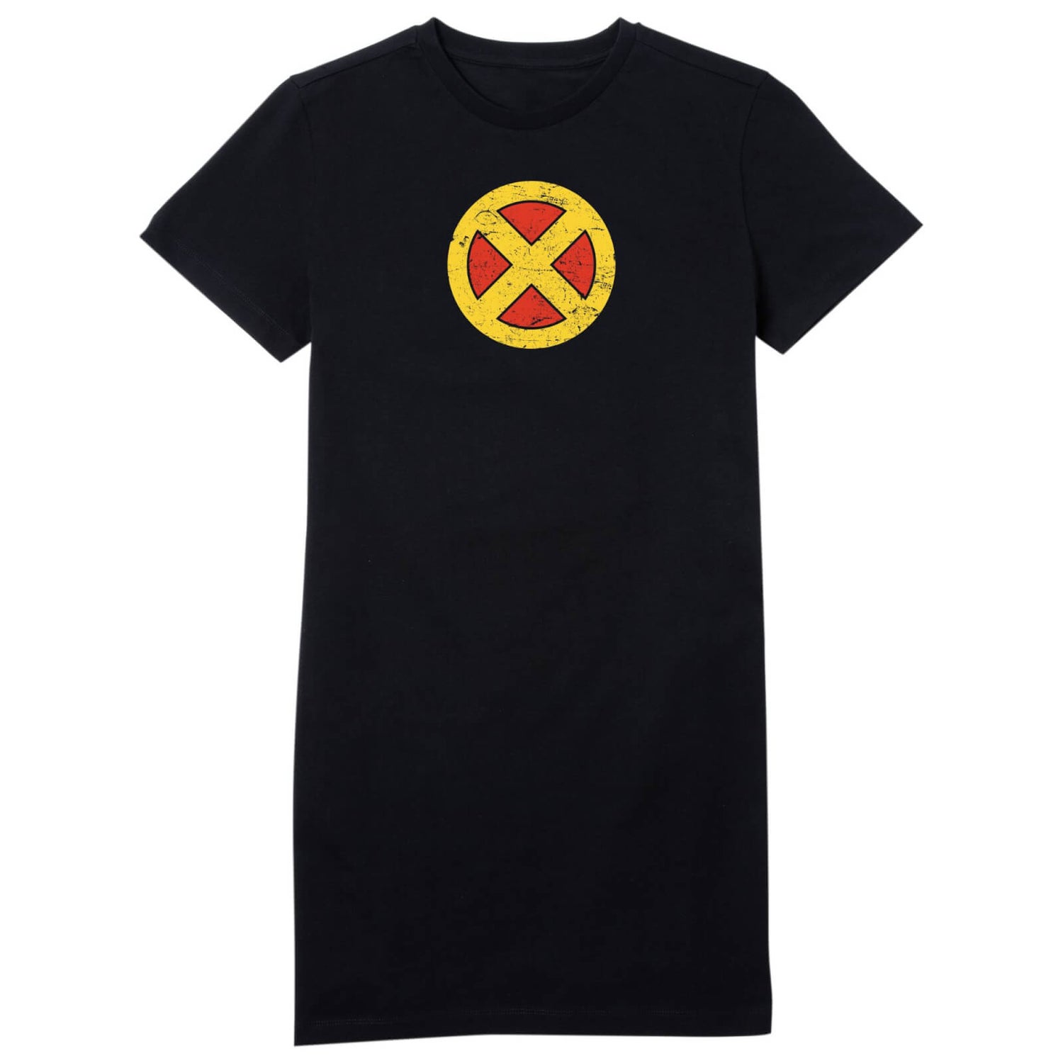 X-Men Emblem Drk Women's T-Shirt Dress - Black