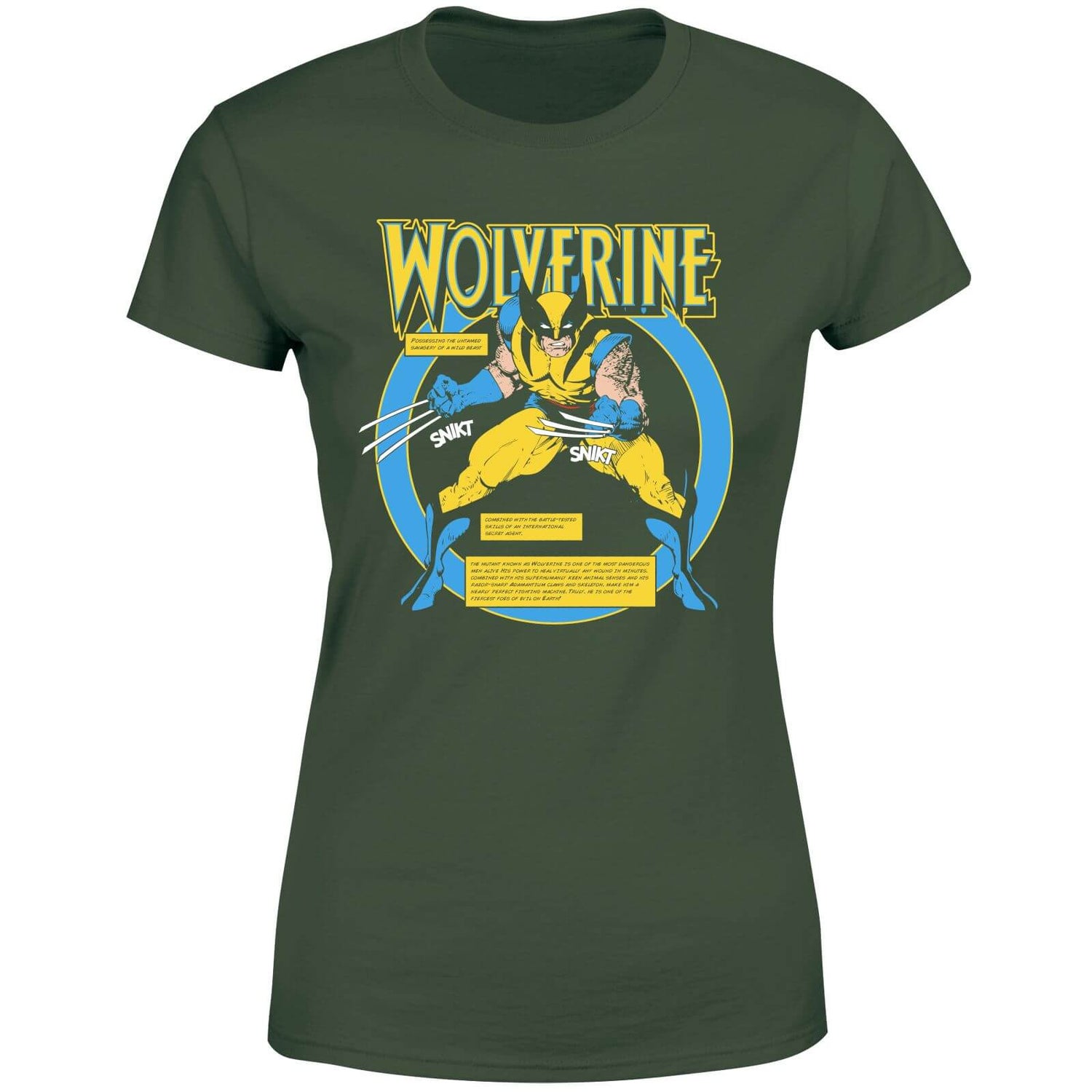 X-Men Wolverine Bio Women's T-Shirt - Green
