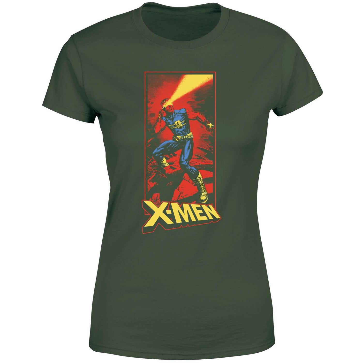 X-Men Cyclops Energy Beam Women's T-Shirt - Green