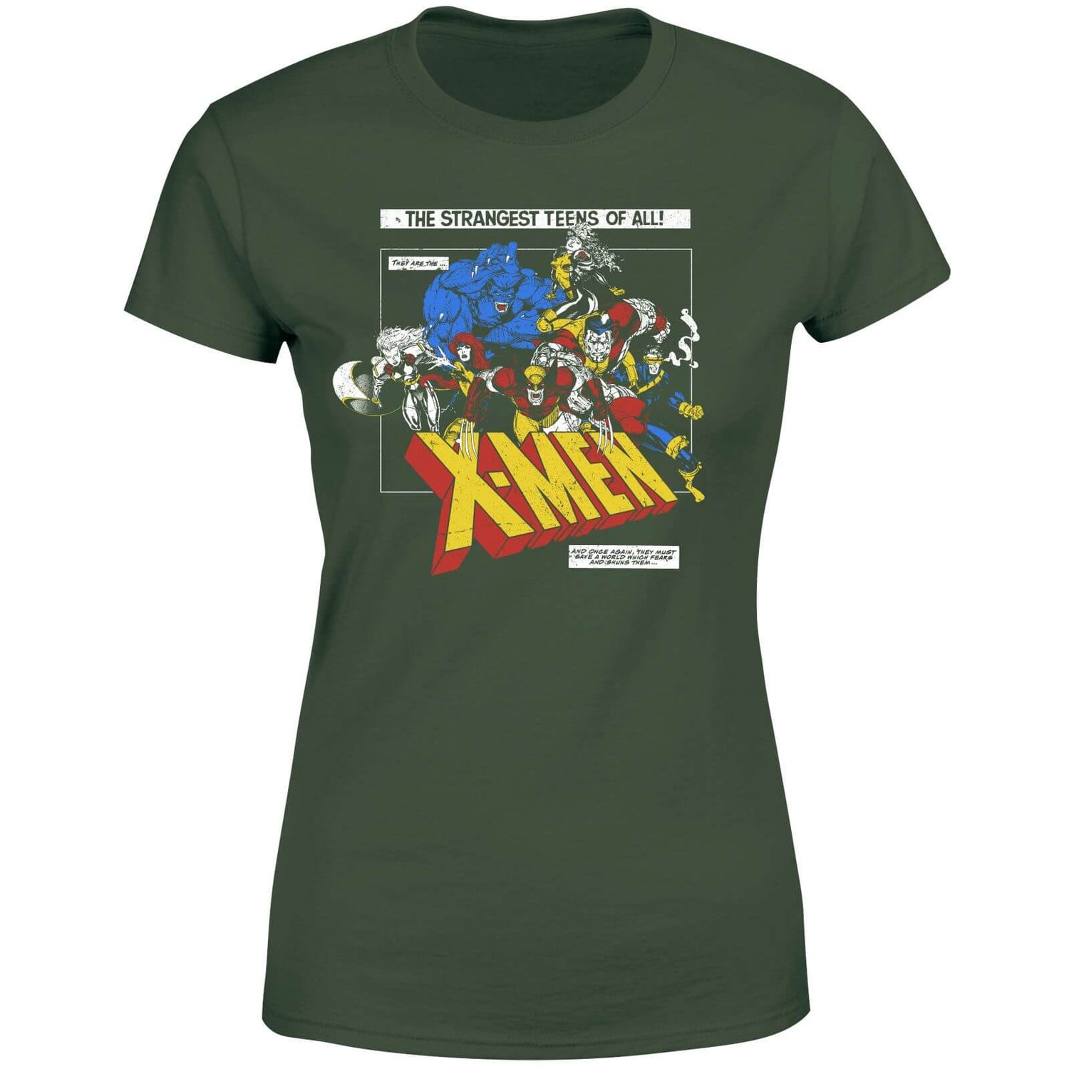 X-Men Retro Team Up Women's T-Shirt - Green
