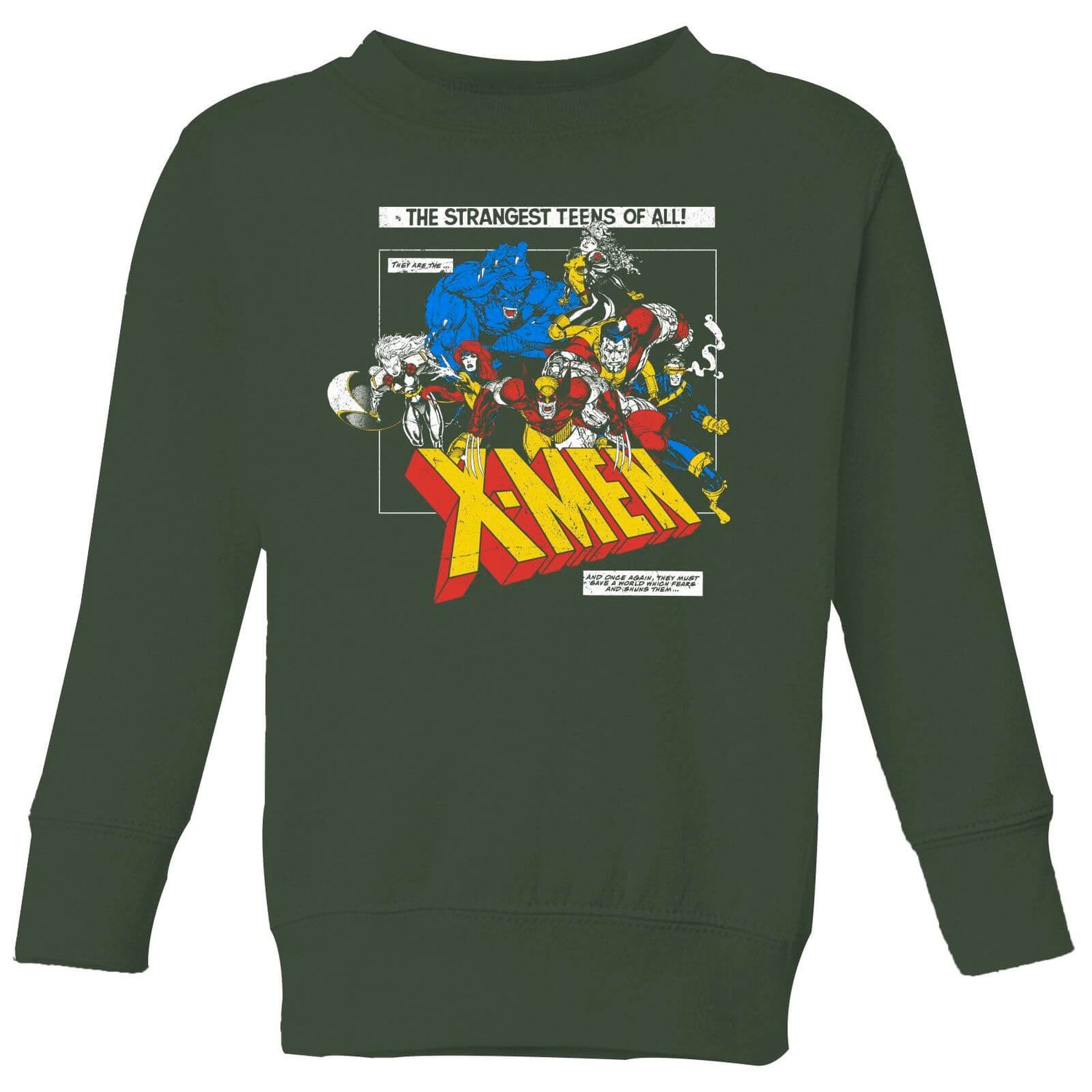X-Men Retro Team Up Kids' Sweatshirt - Green