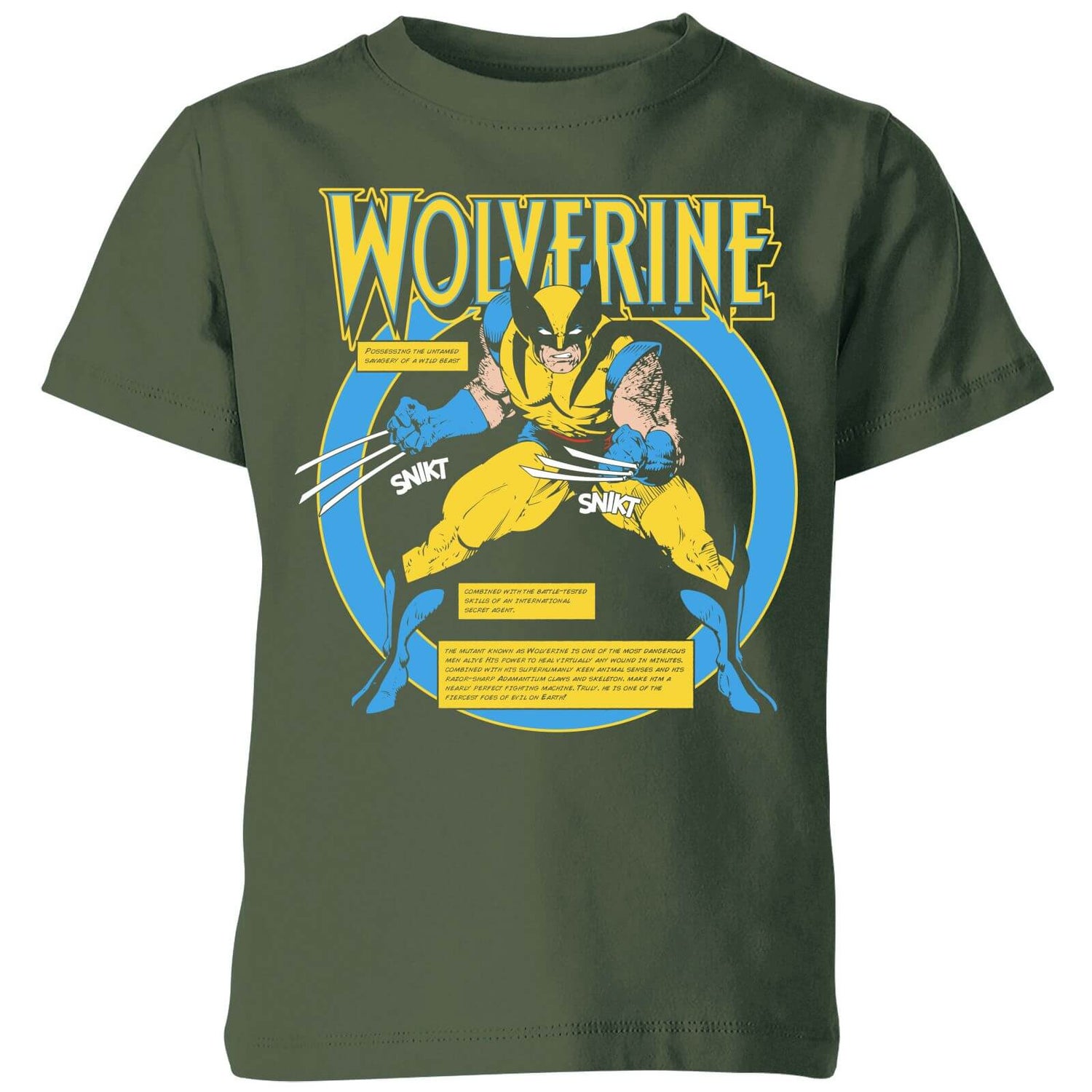 X-Men Wolverine Bio  Kids' T-Shirt - Green