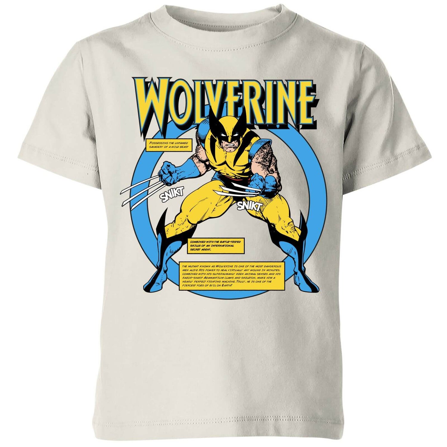 X-Men Wolverine Bio Kids' T-Shirt - Cream