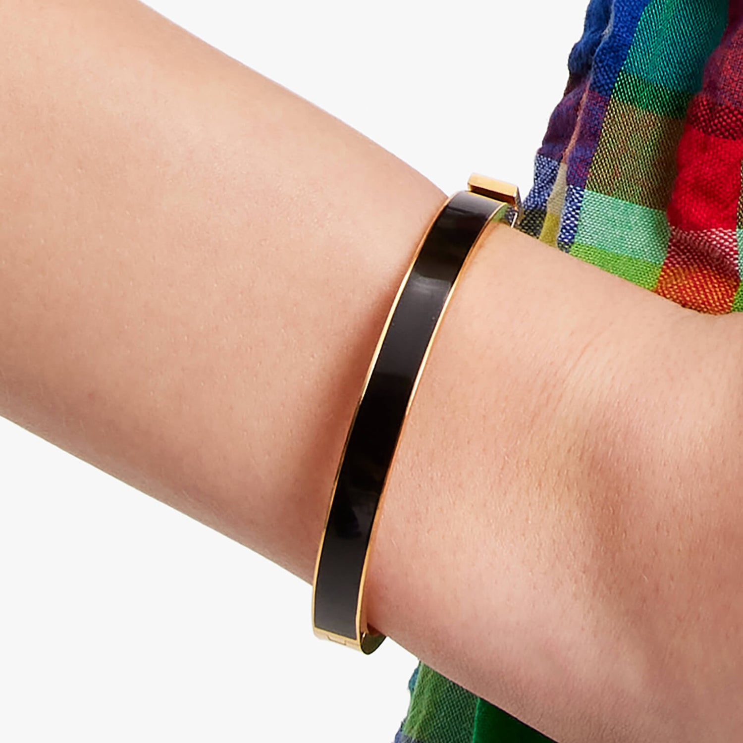 Kate Spade New York Idiom 'Little Black Bangle' Gold-Plated Bangles 0