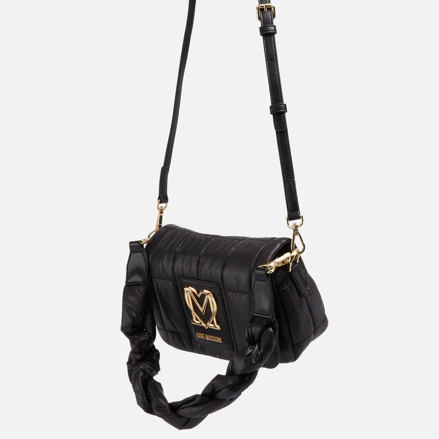 Love Moschino Thin Air Shell and Faux Leather Shoulder Bag 3