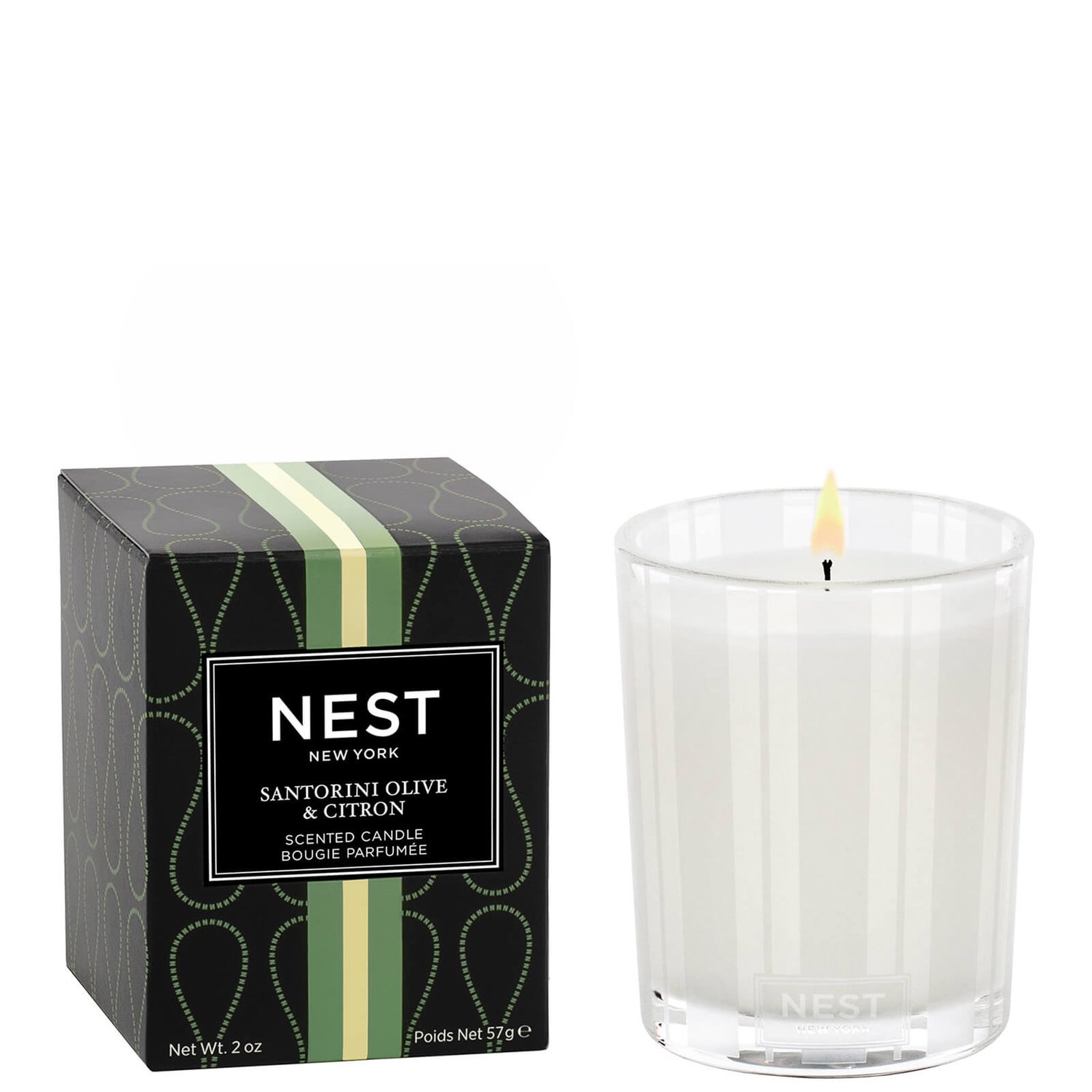 NEST New York Santorini Olive and Citron Votive Candle 57g