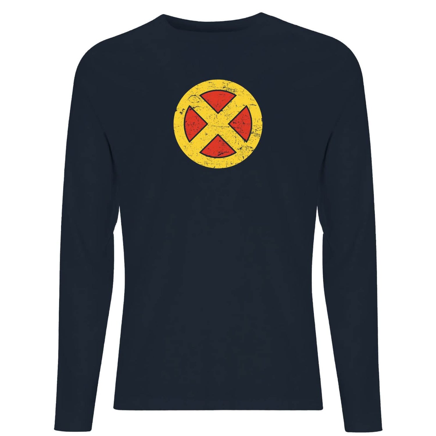 X-Men Emblem Drk Long Sleeve T-Shirt - Navy