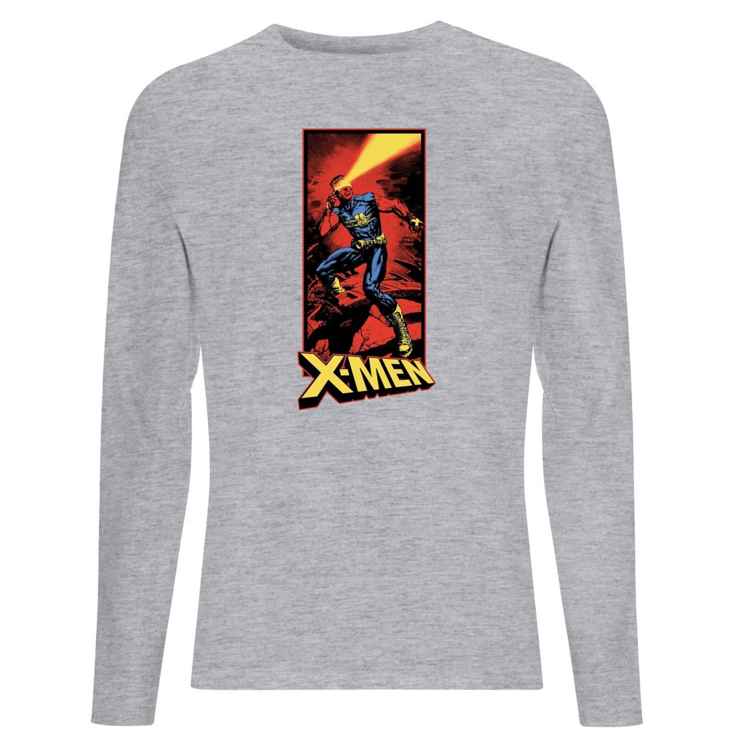 X-Men Cyclops Energy Beam Long Sleeve T-Shirt - Grey