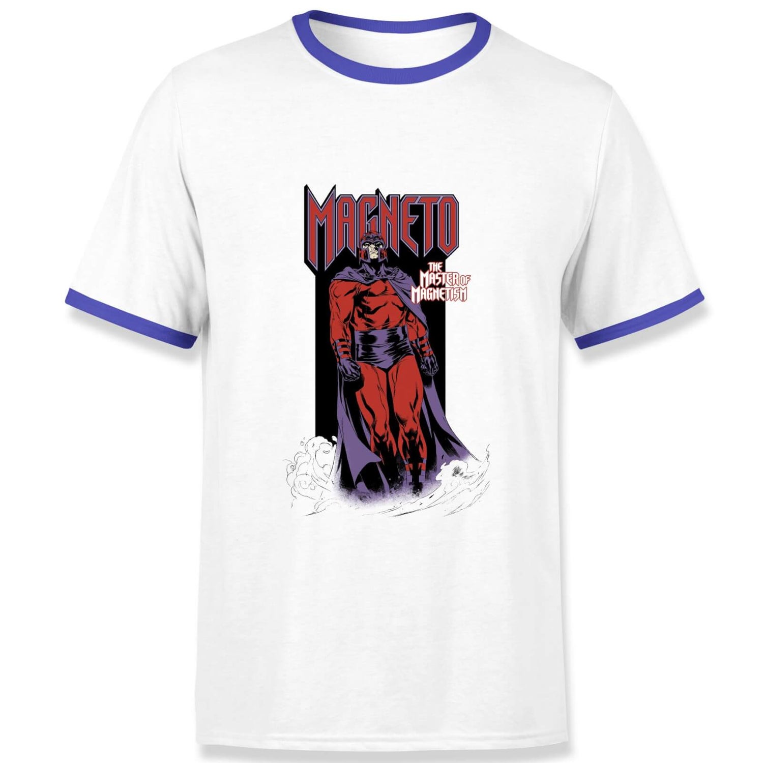 X-Men Magneto Master Of Magnetism Men's Ringer T-Shirt - White/Navy
