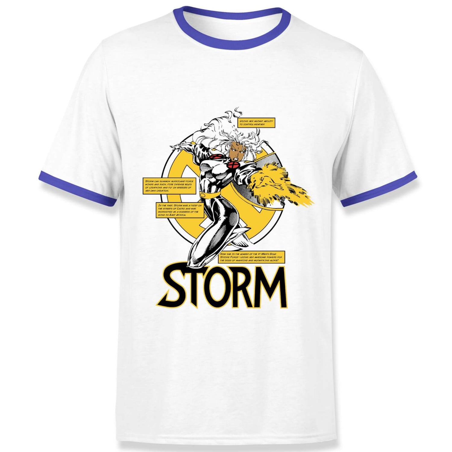 X-Men Storm Bio  Men's Ringer T-Shirt - White/Navy