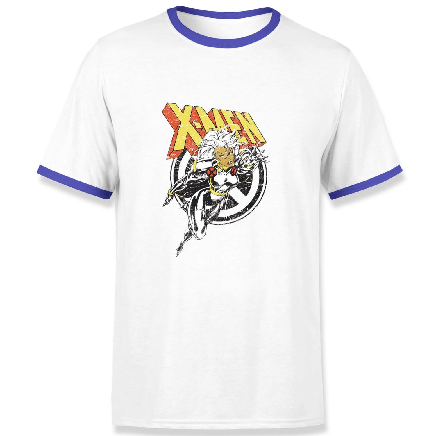 X-Men Storm  Men's Ringer T-Shirt - White/Navy