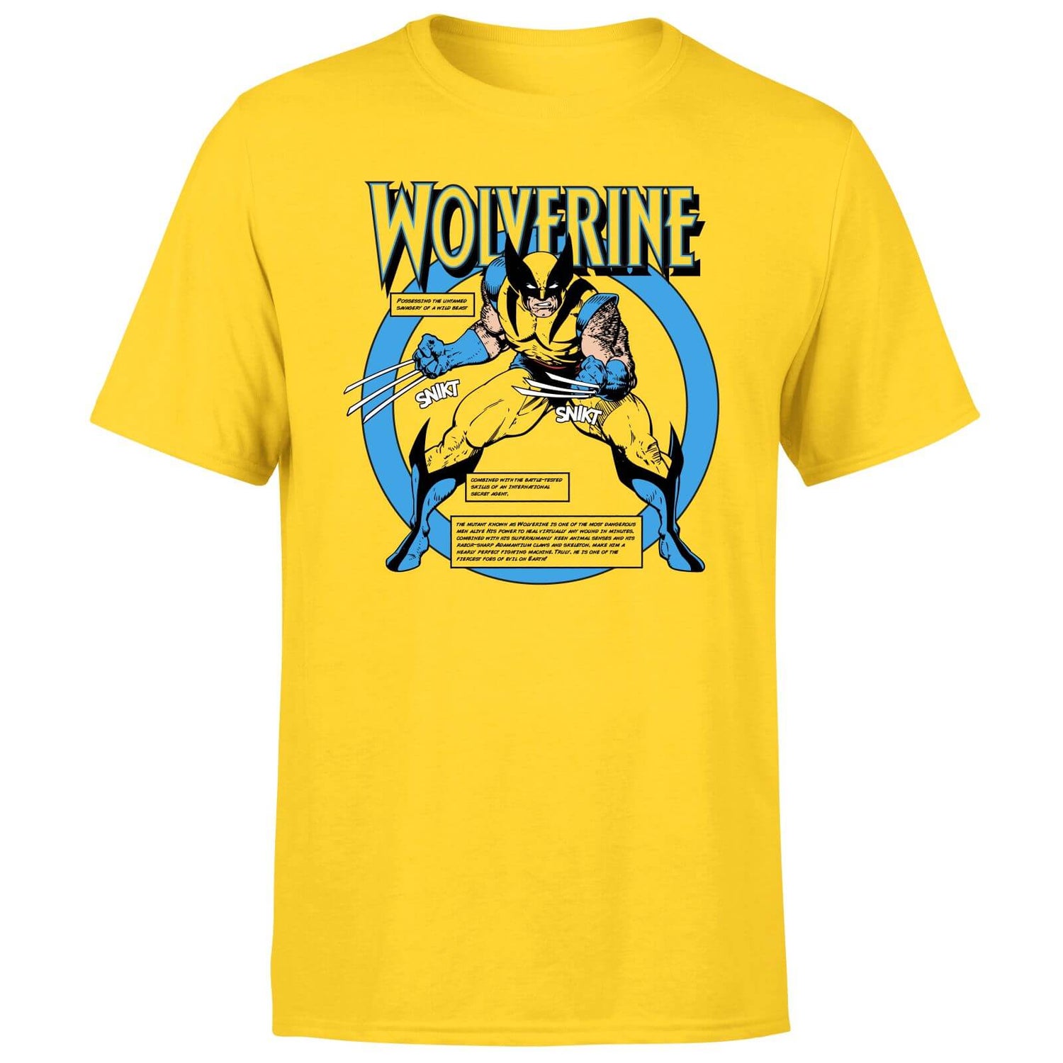 X-Men Wolverine Bio T-Shirt - Yellow
