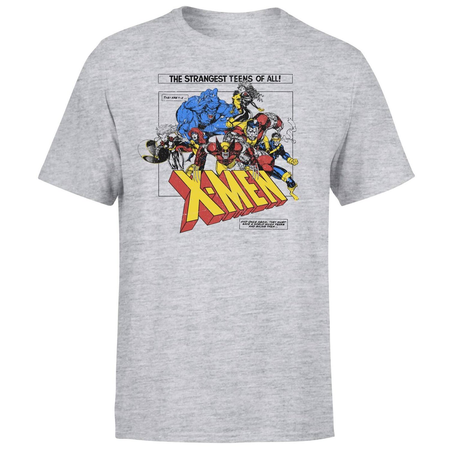 X-Men Retro Team Up T-Shirt - Grey