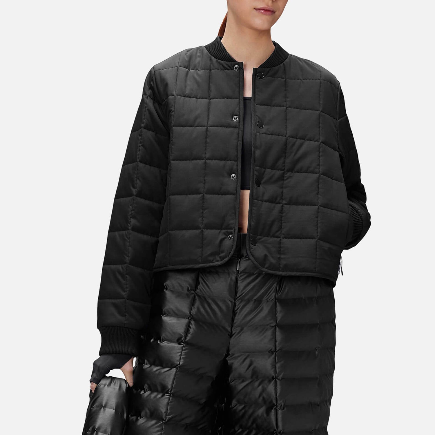 Rains Quilted Shell Liner Bomber Jacket - S
