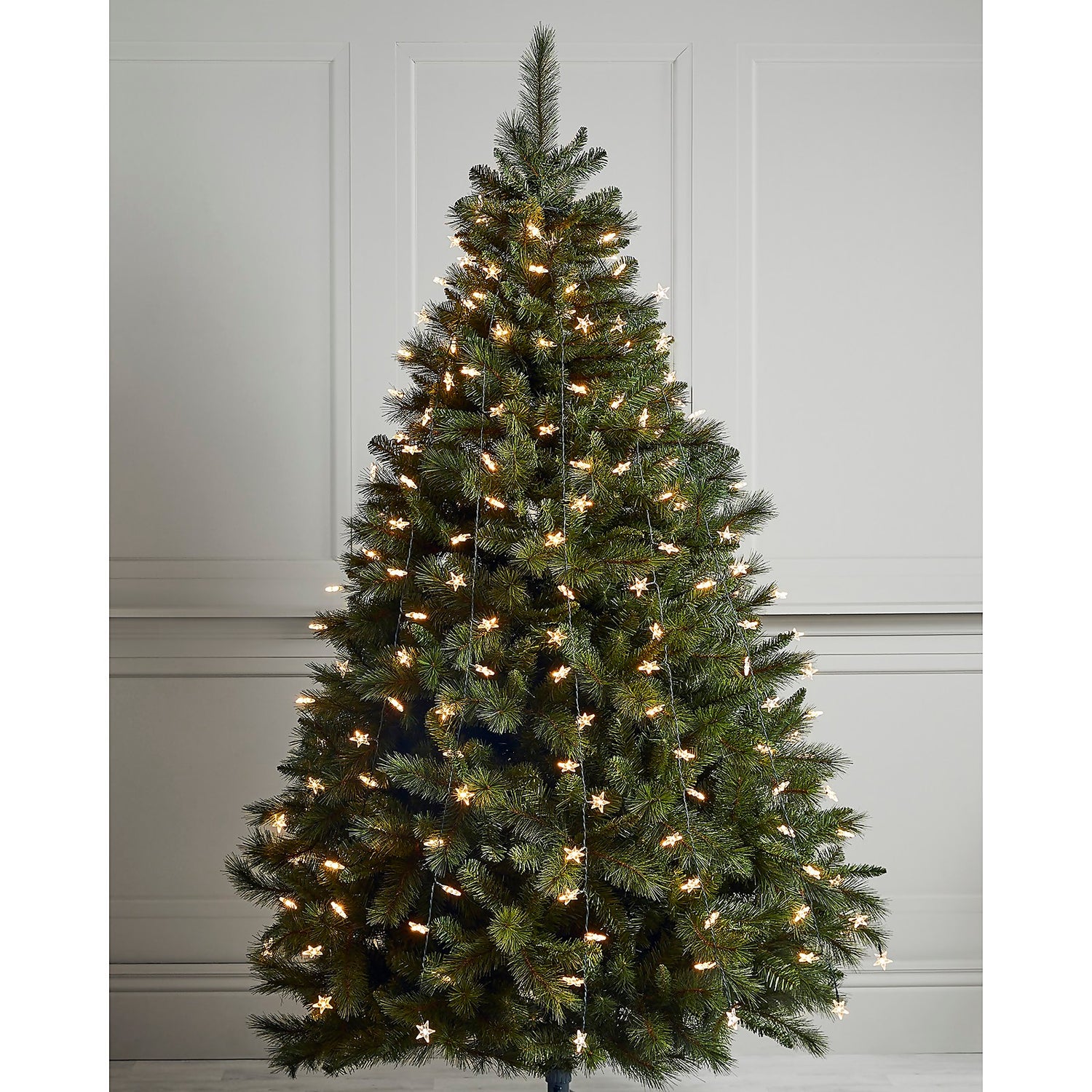200 Acrylic Star LED Christmas Tree Net Lights 10 Strands Warm White