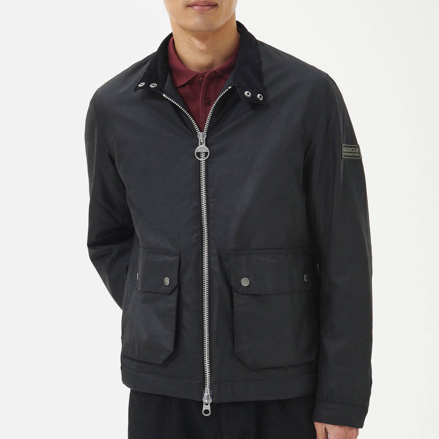 Barbour International Lutron Harrington Waxed Cotton Jacket - L