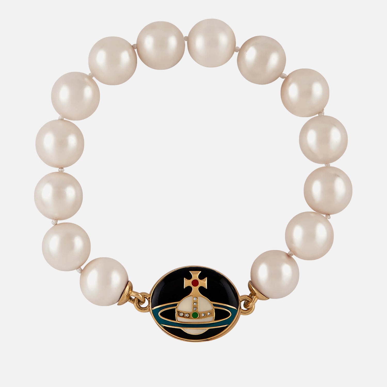 Vivienne Westwood Loelia Gold-Tone and Large Faux-Pearl Bracelet