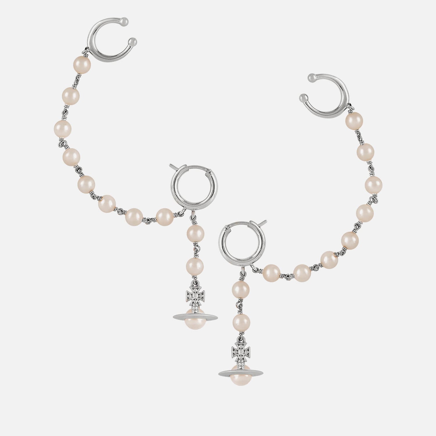 Vivienne Westwood Samara Silver-Tone and Faux Pearl Earrings