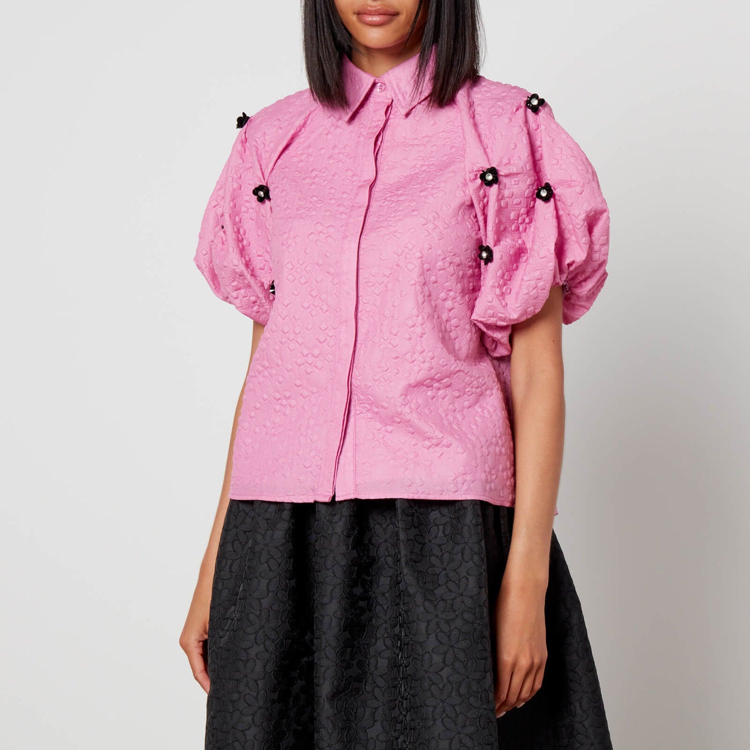 Sister Jane Maude Embellished Cloqué Shirt