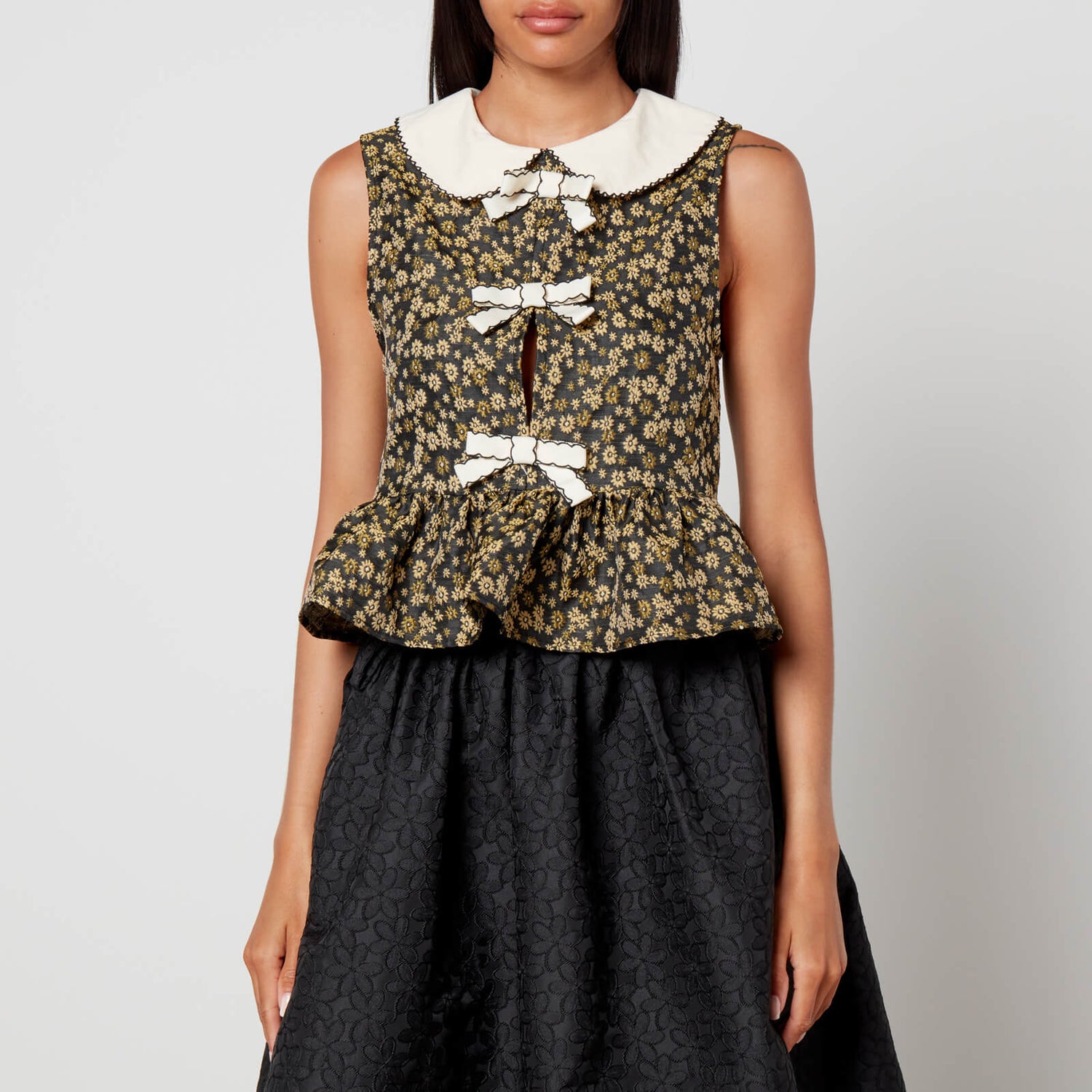 Sister Jane Star Bloom Floral-Jacquard Top