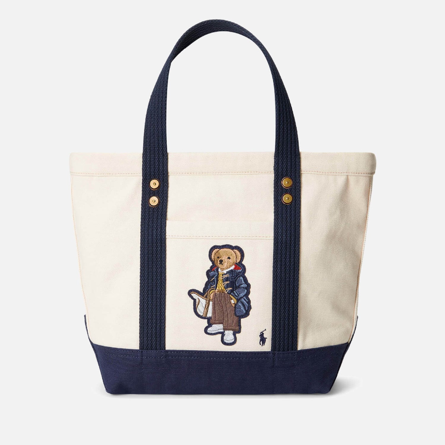 Polo Ralph Lauren Small Bear Cotton-Twill Tote Bag