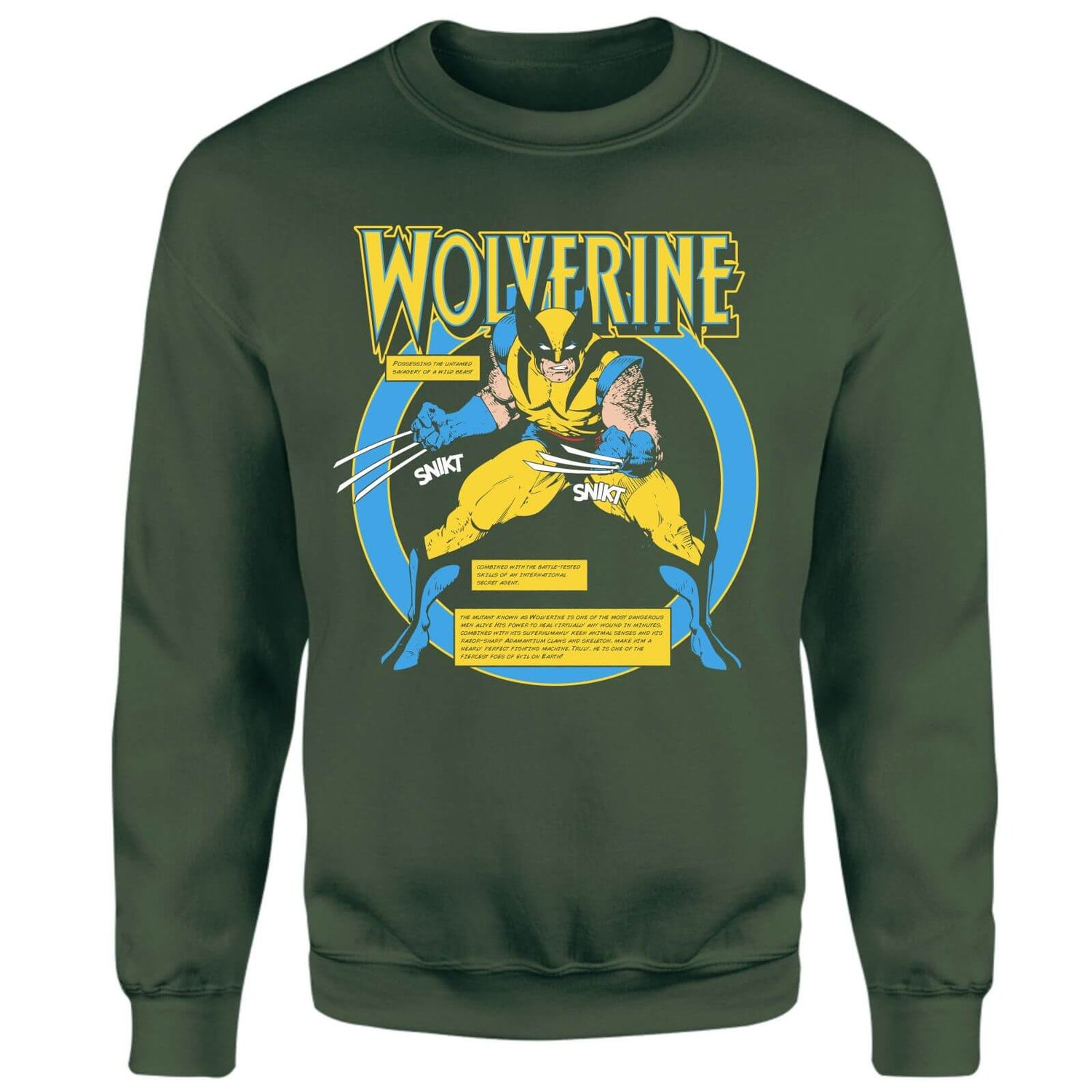 X-Men Wolverine Bio  Sweatshirt - Green