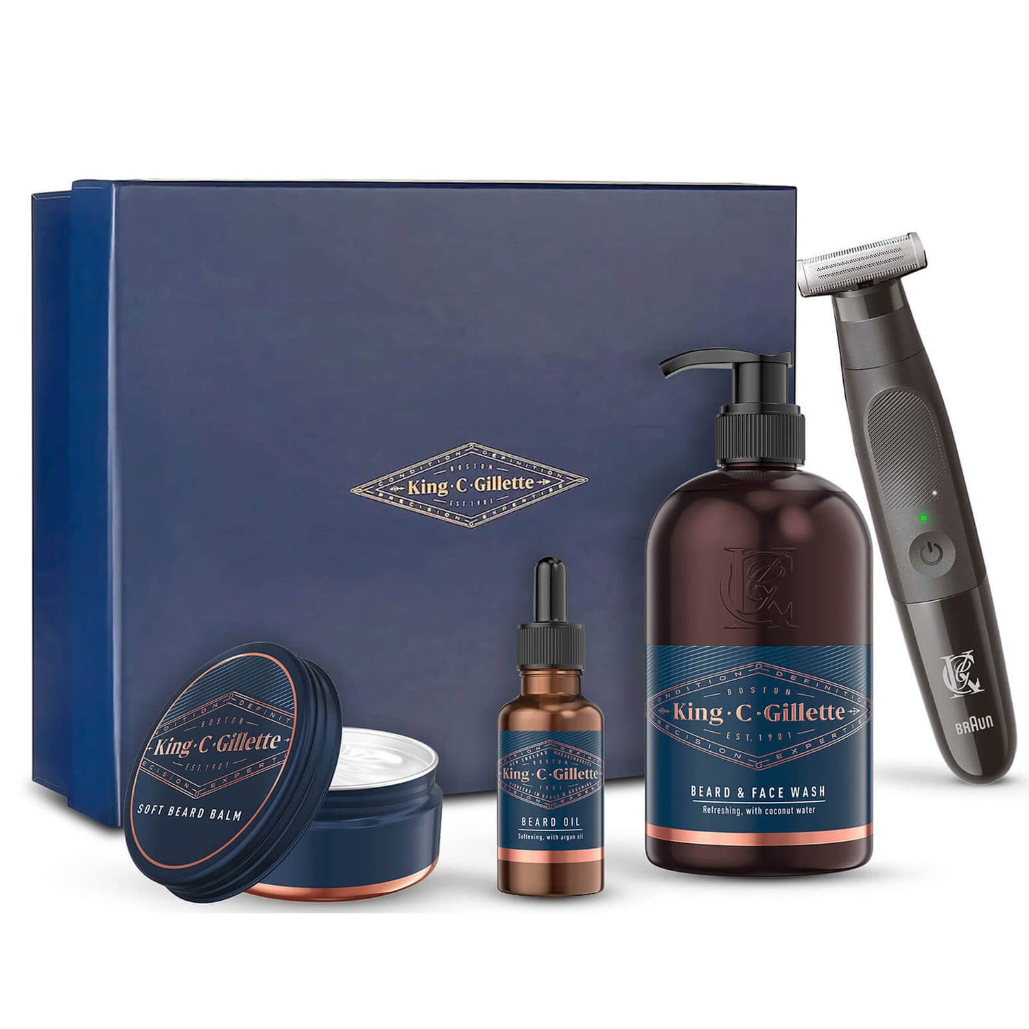 Gillette King C. Ultimate Beard Styling Kit - Men's Gift Box