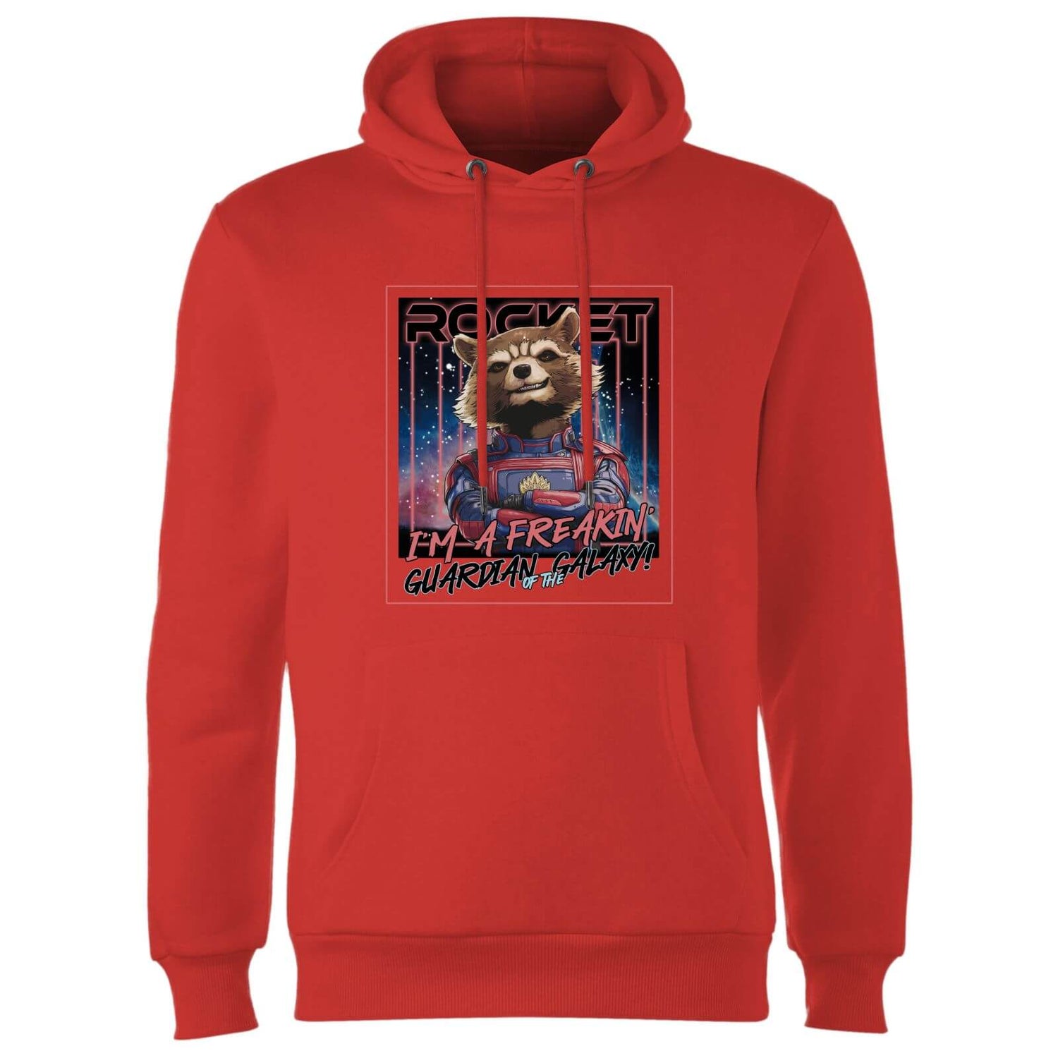Guardians of the Galaxy Glowing Rocket Raccoon Hoodie - Red