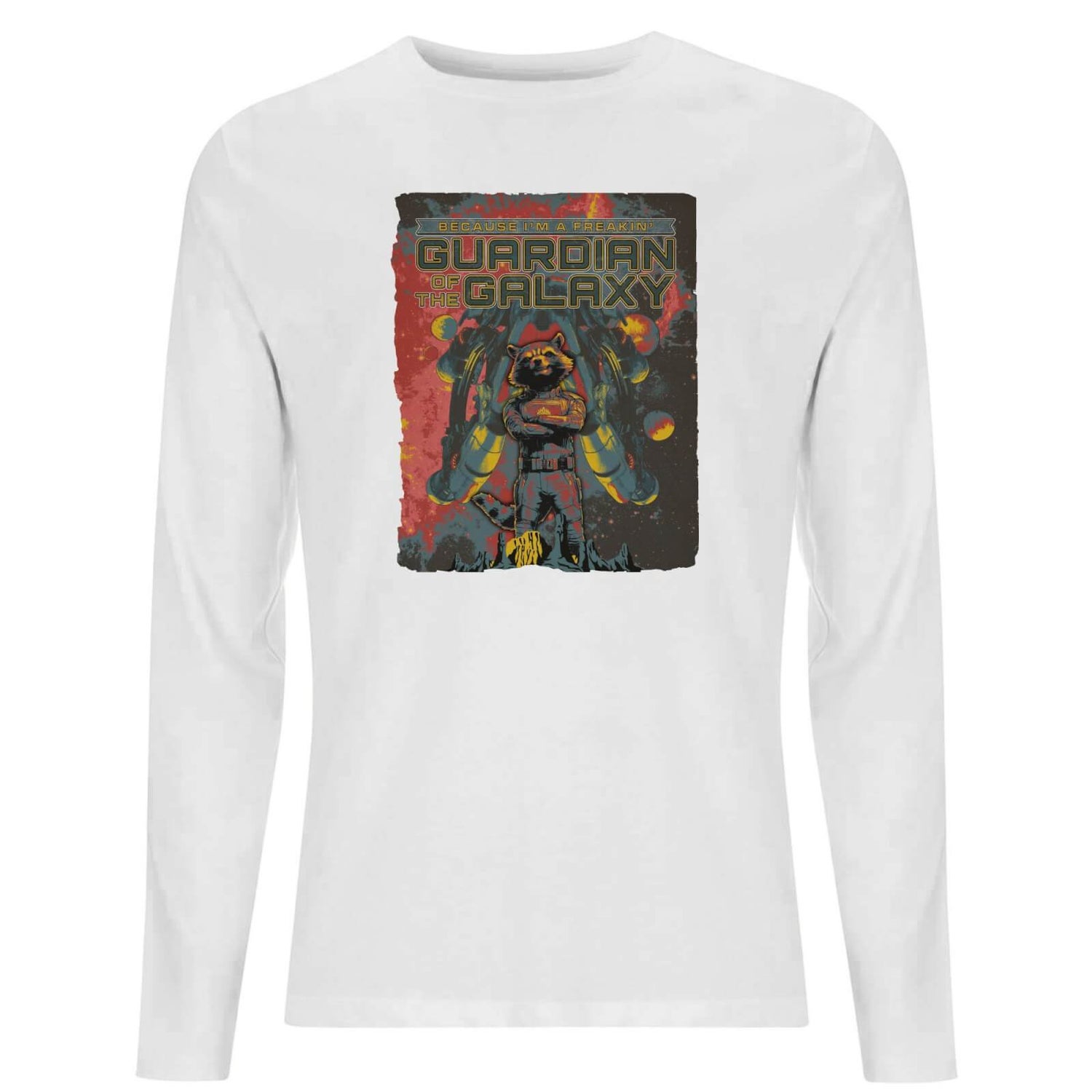 Guardians of the Galaxy I'm A Freakin' Guardian Of The Galaxy Men's Long Sleeve T-Shirt - White