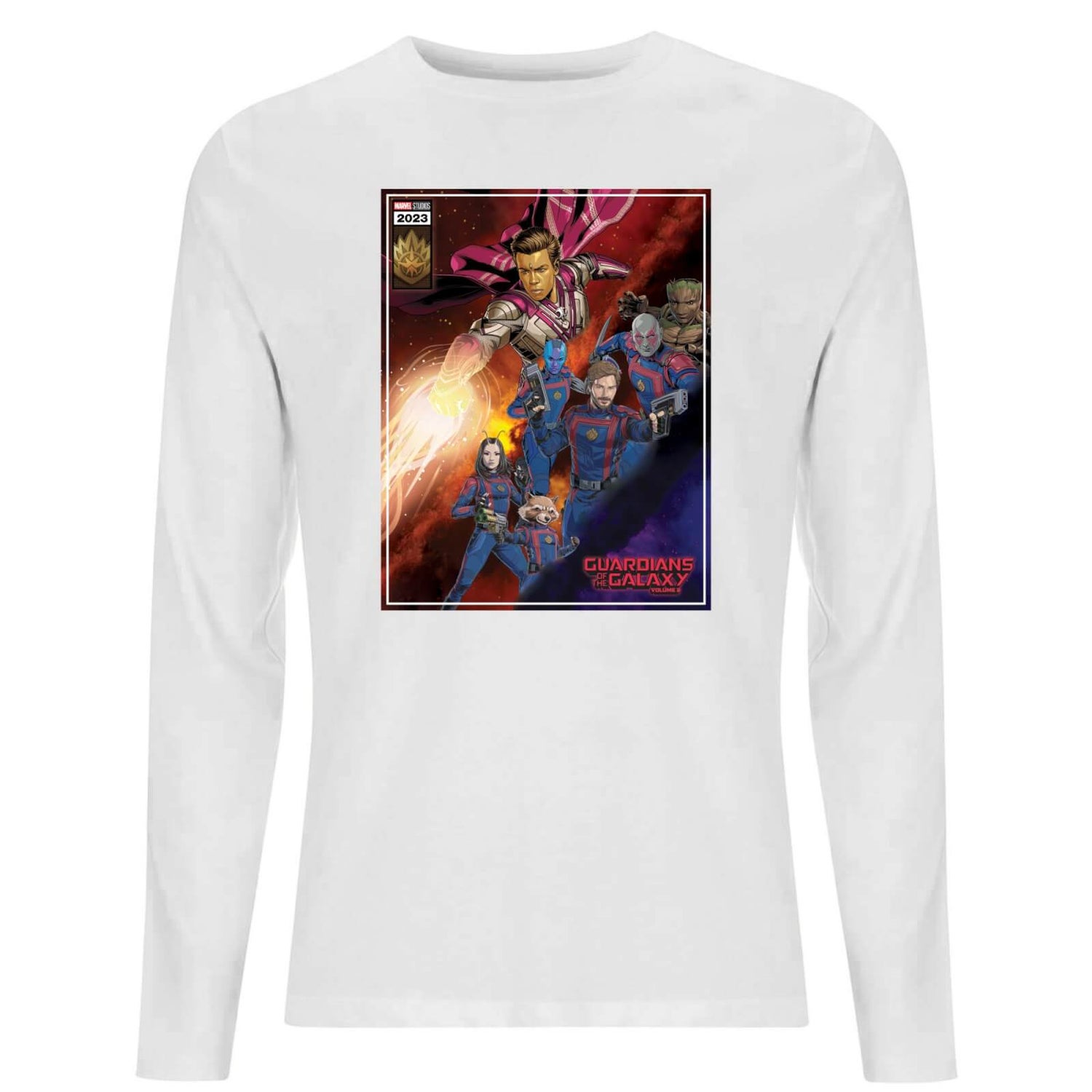 Guardians of the Galaxy Adam Warlock Comic Men's Long Sleeve T-Shirt - White