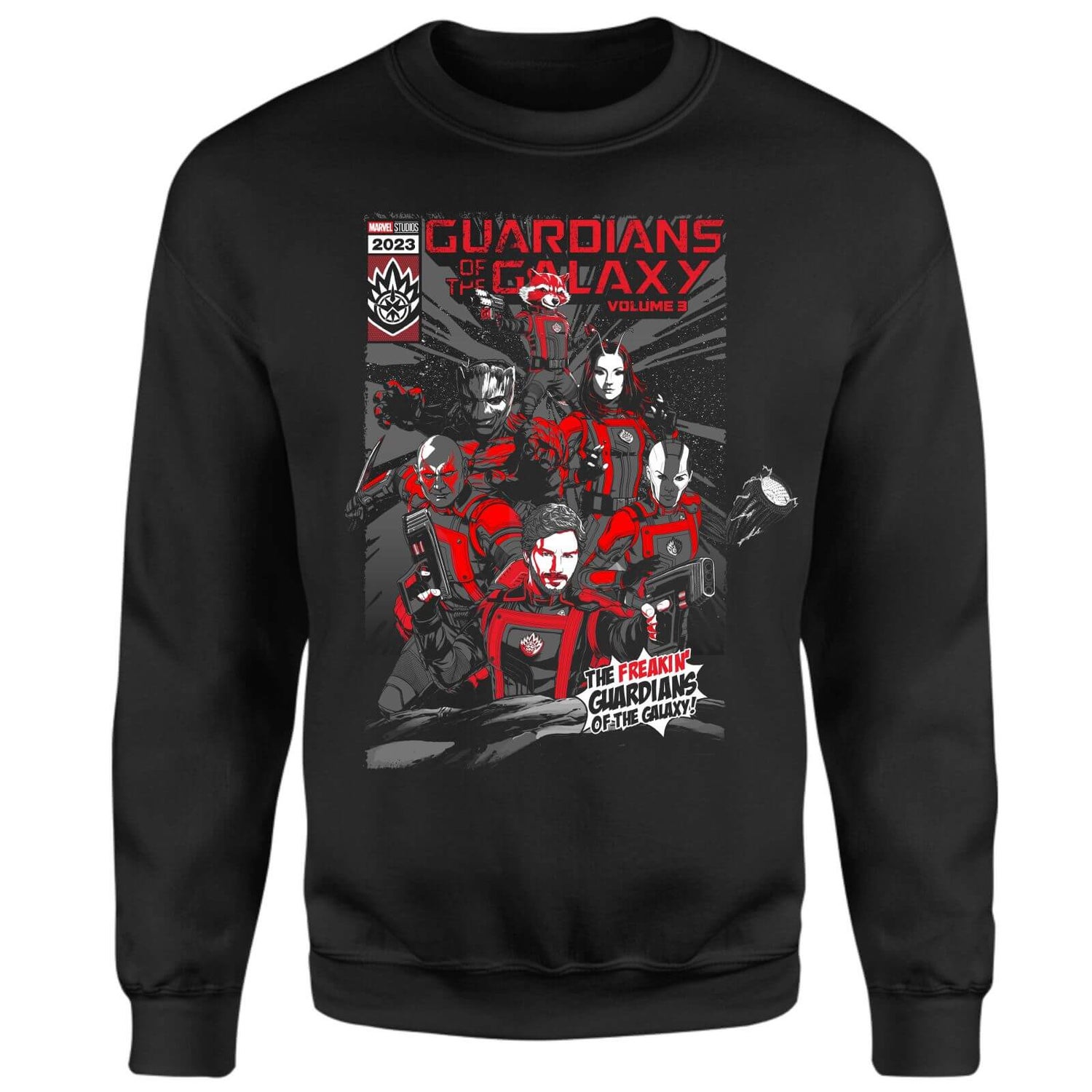 Guardians of the Galaxy The Freakin' Comic Book Cover Sweatshirt - Black