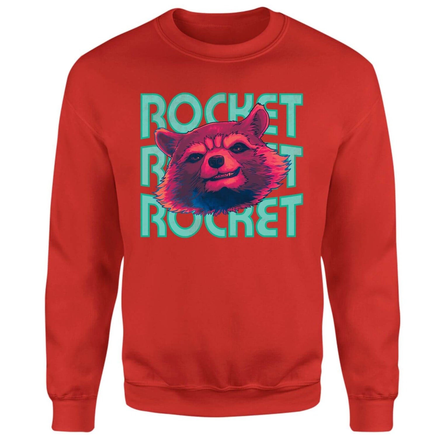 Guardians of the Galaxy Rocket Repeat Sweatshirt - Red