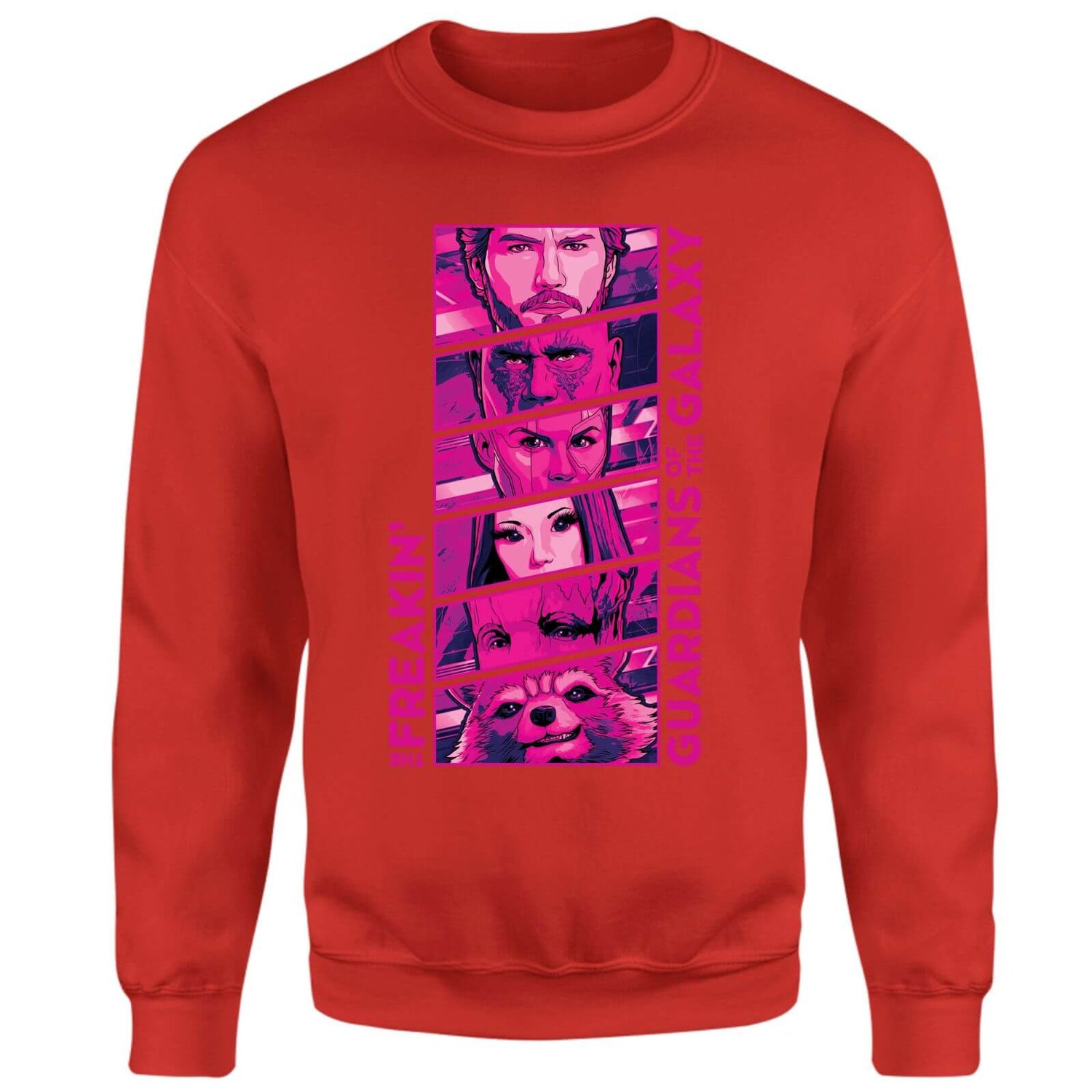 Guardians of the Galaxy Faces Sweatshirt - Red