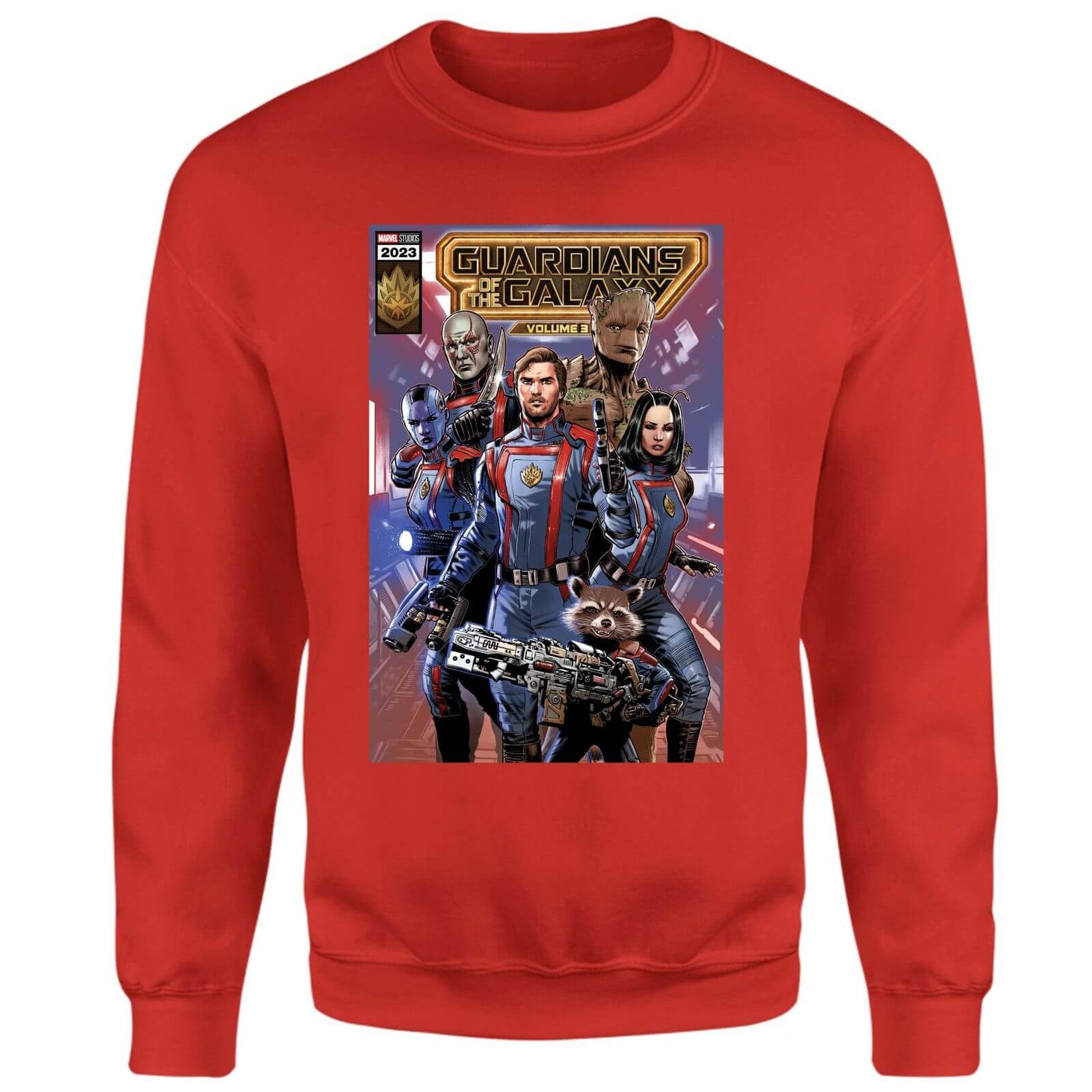 Guardians of the Galaxy Photo Comic Cover Sweatshirt - Red