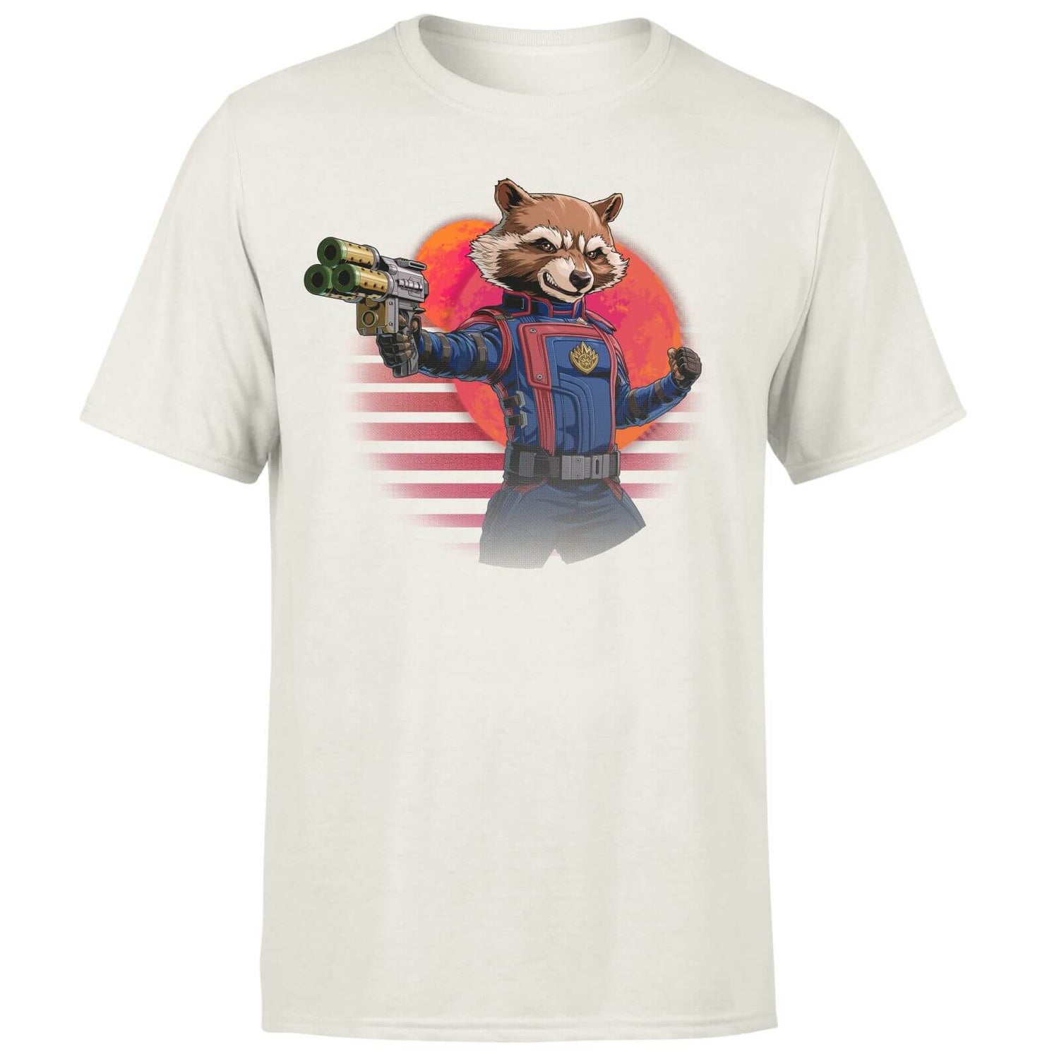 Guardians of the Galaxy Retro Rocket Raccoon Men's T-Shirt - Cream