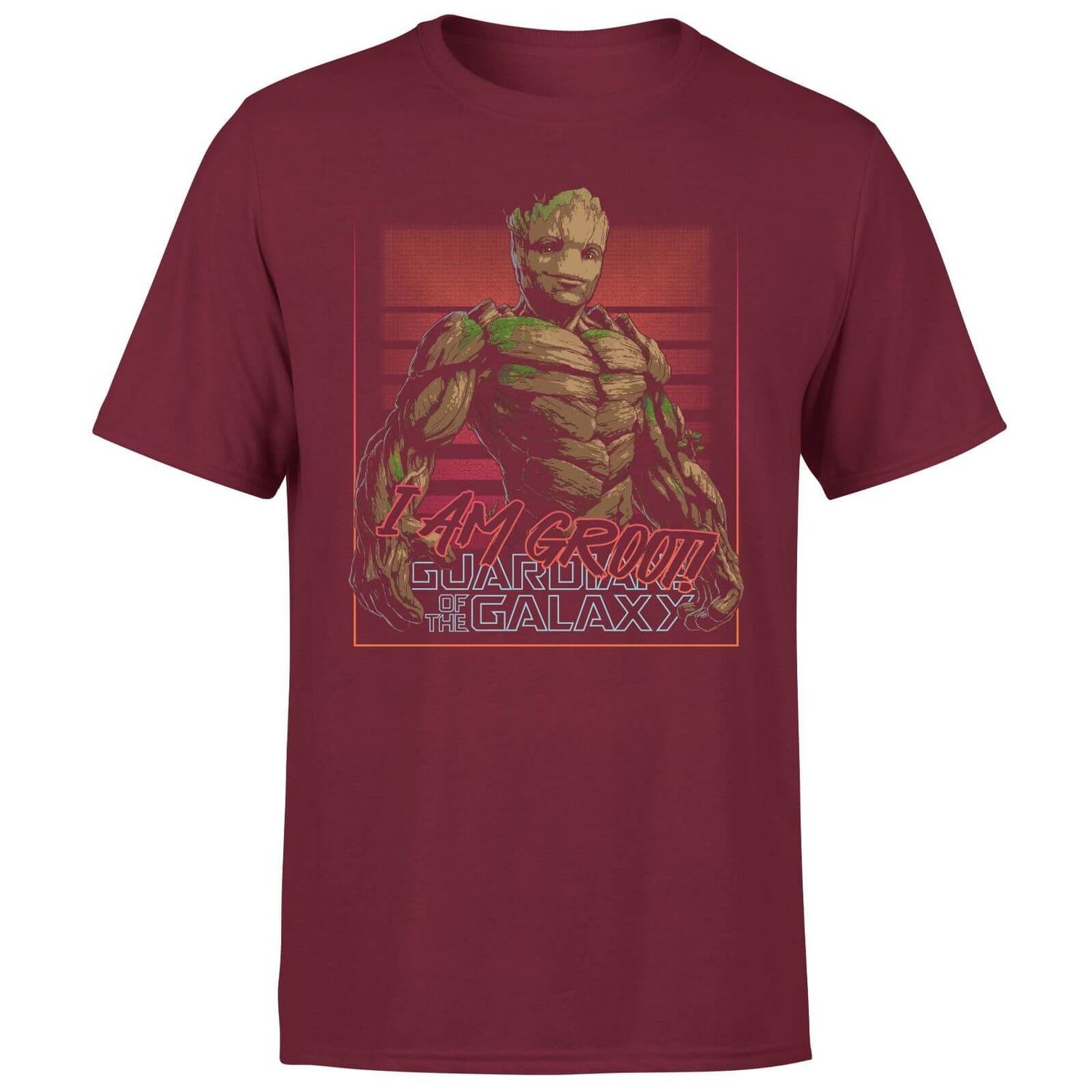 Guardians of the Galaxy I Am Retro Groot! Men's T-Shirt - Burgundy