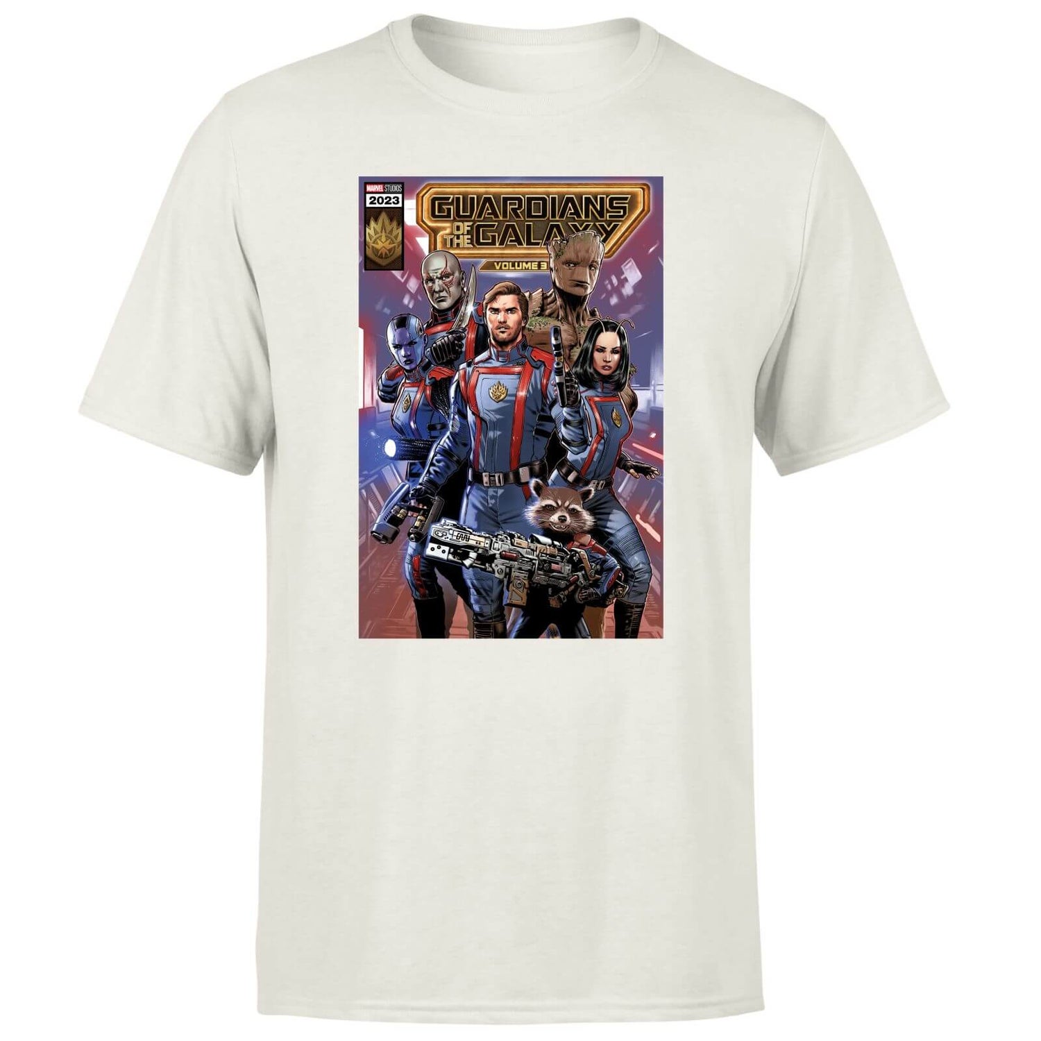 Guardians of the Galaxy Photo Comic Cover Men's T-Shirt - Cream