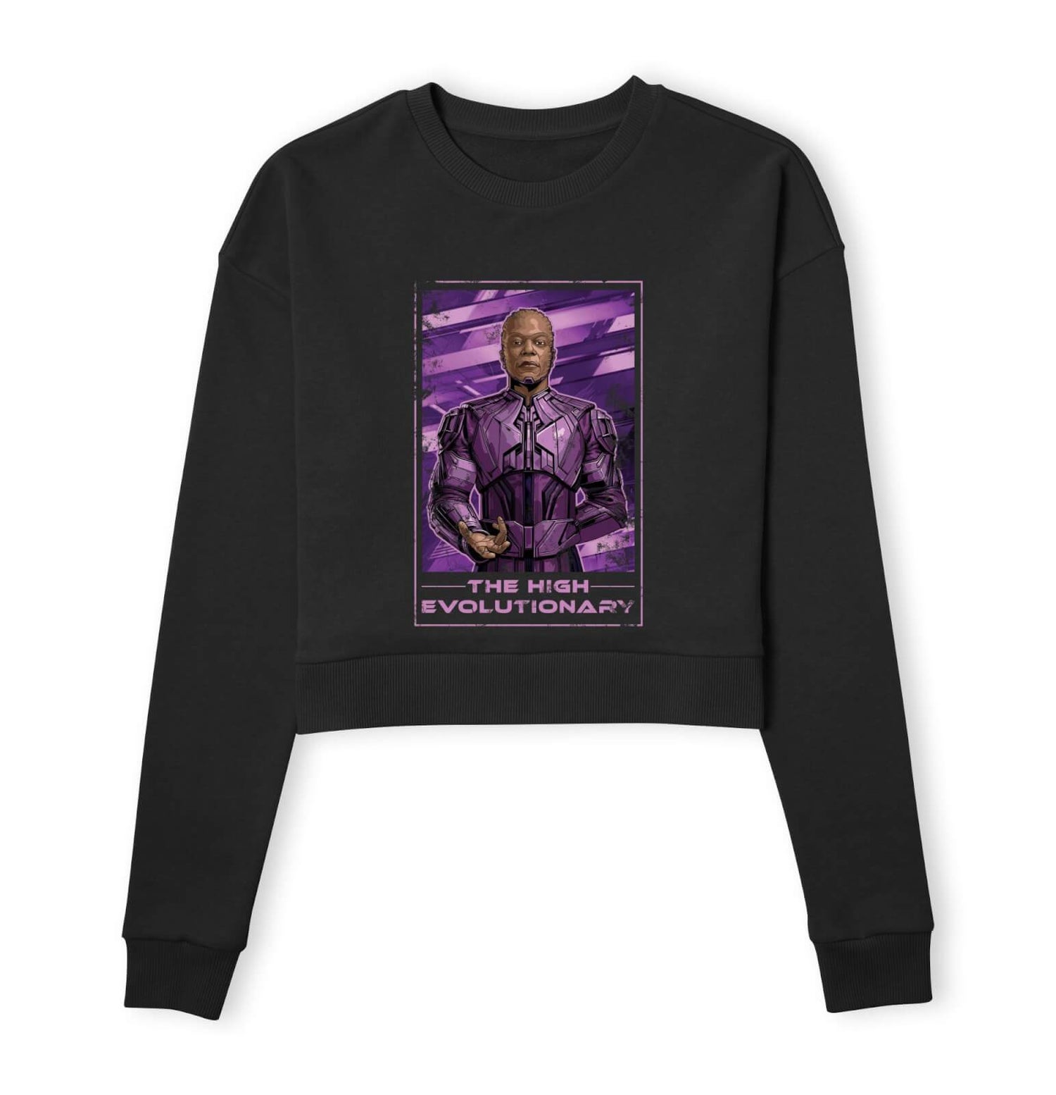 Guardians of the Galaxy The High Evolutionary Women's Cropped Sweatshirt - Black