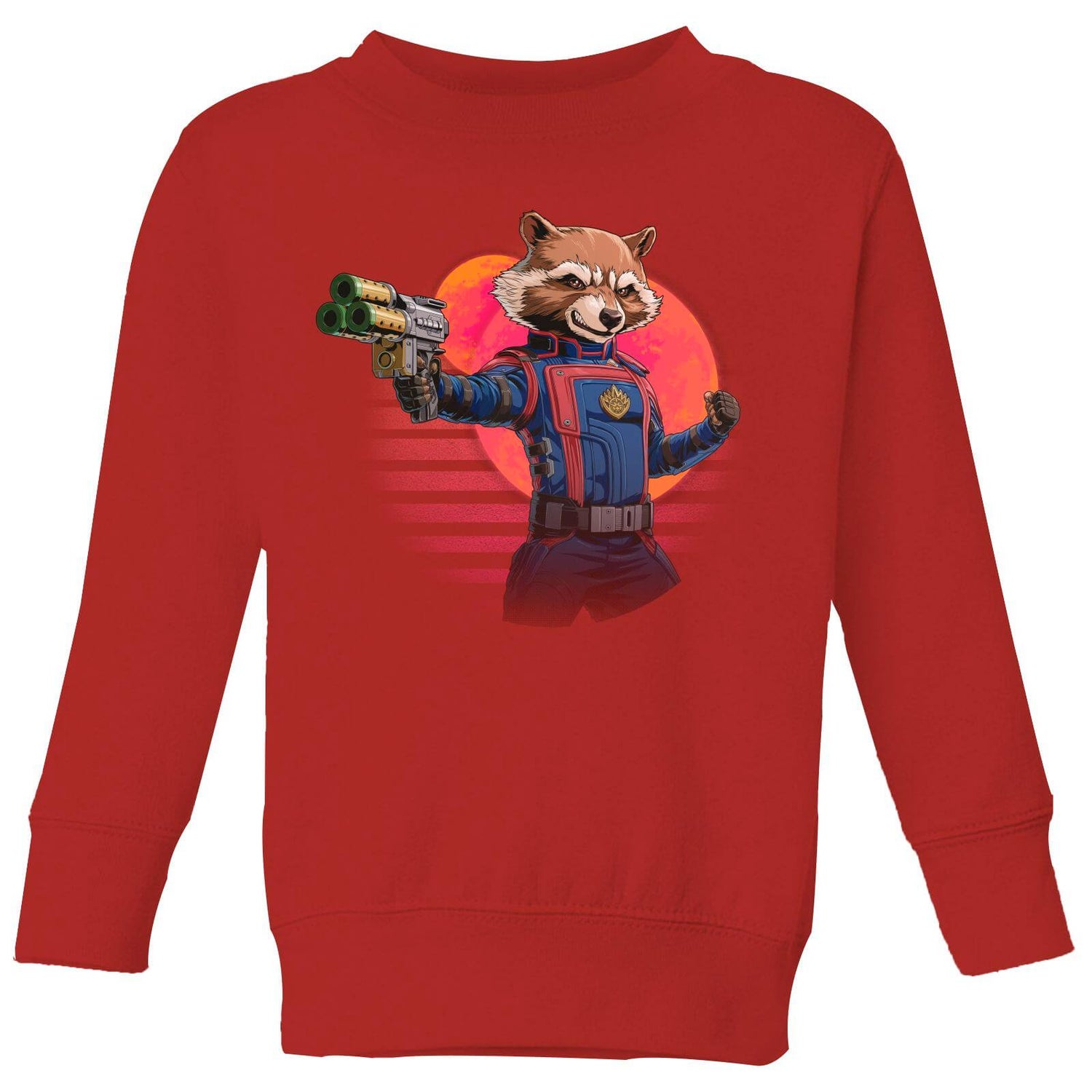 Guardians of the Galaxy Retro Rocket Raccoon Kids' Sweatshirt - Red